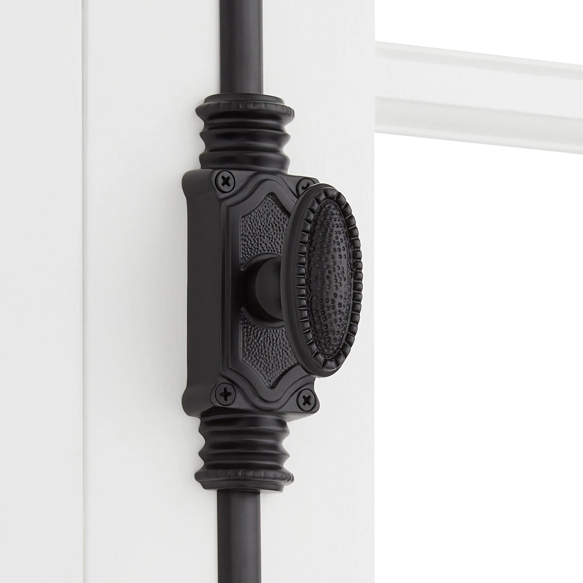 Signature Hardware 955209-1.5 Aldemer 2 Inch Tall Cabinet Cremone Security Bolt - Matte Black