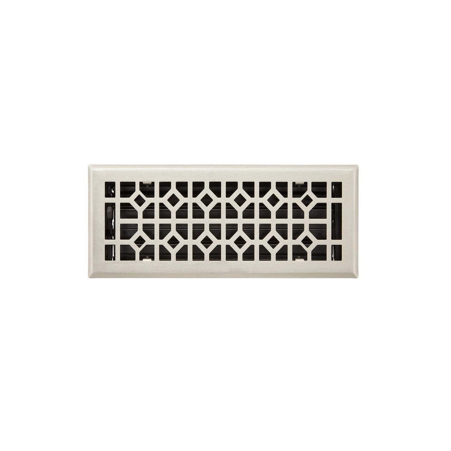 Signature Hardware Appert Steel Floor Register Brushed Nickel Vent Covers Registers Slatted - Image 3