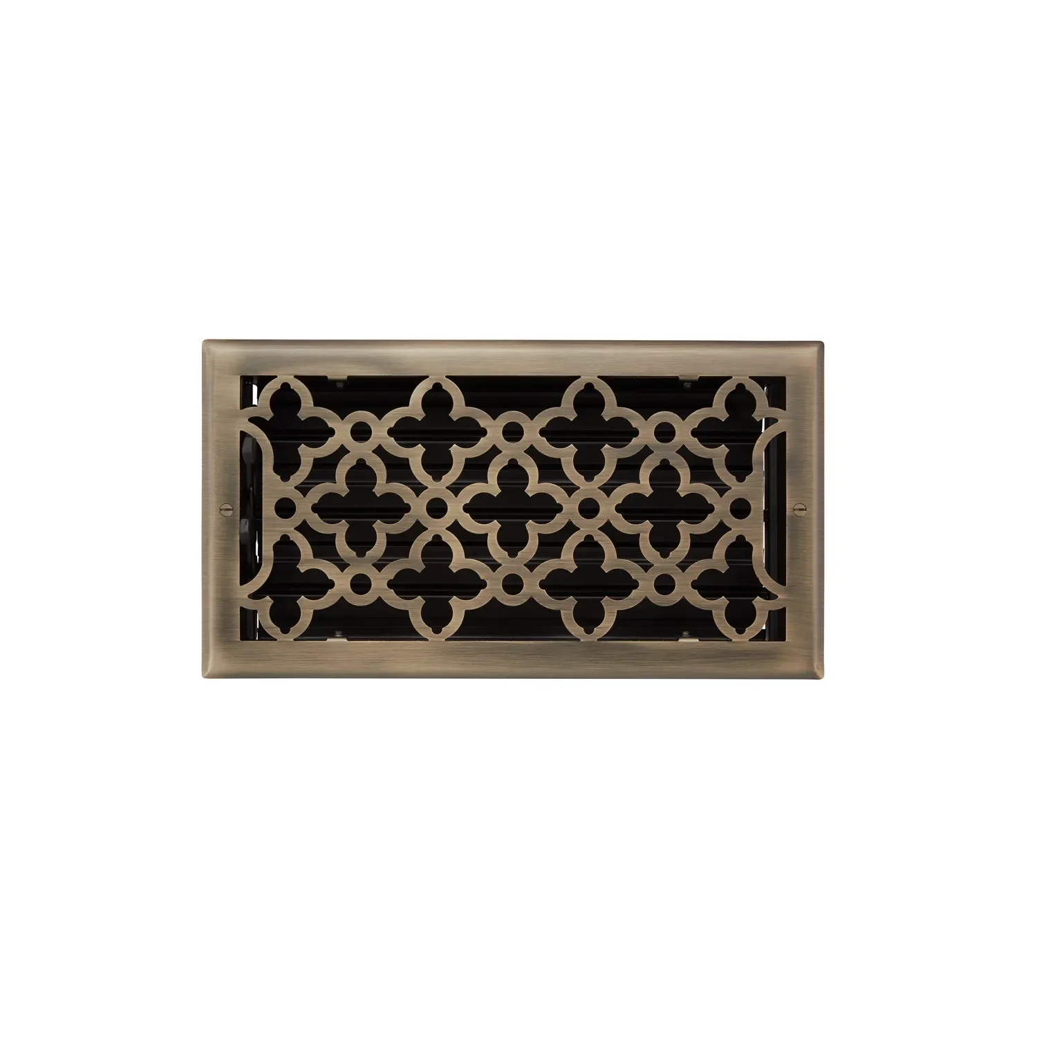 Signature Hardware FR1050.612.ABS.W Ballas Steel Wall Register - Antique Brass - 6" x 12" (7-1/4" x 13-3/8" Overall)