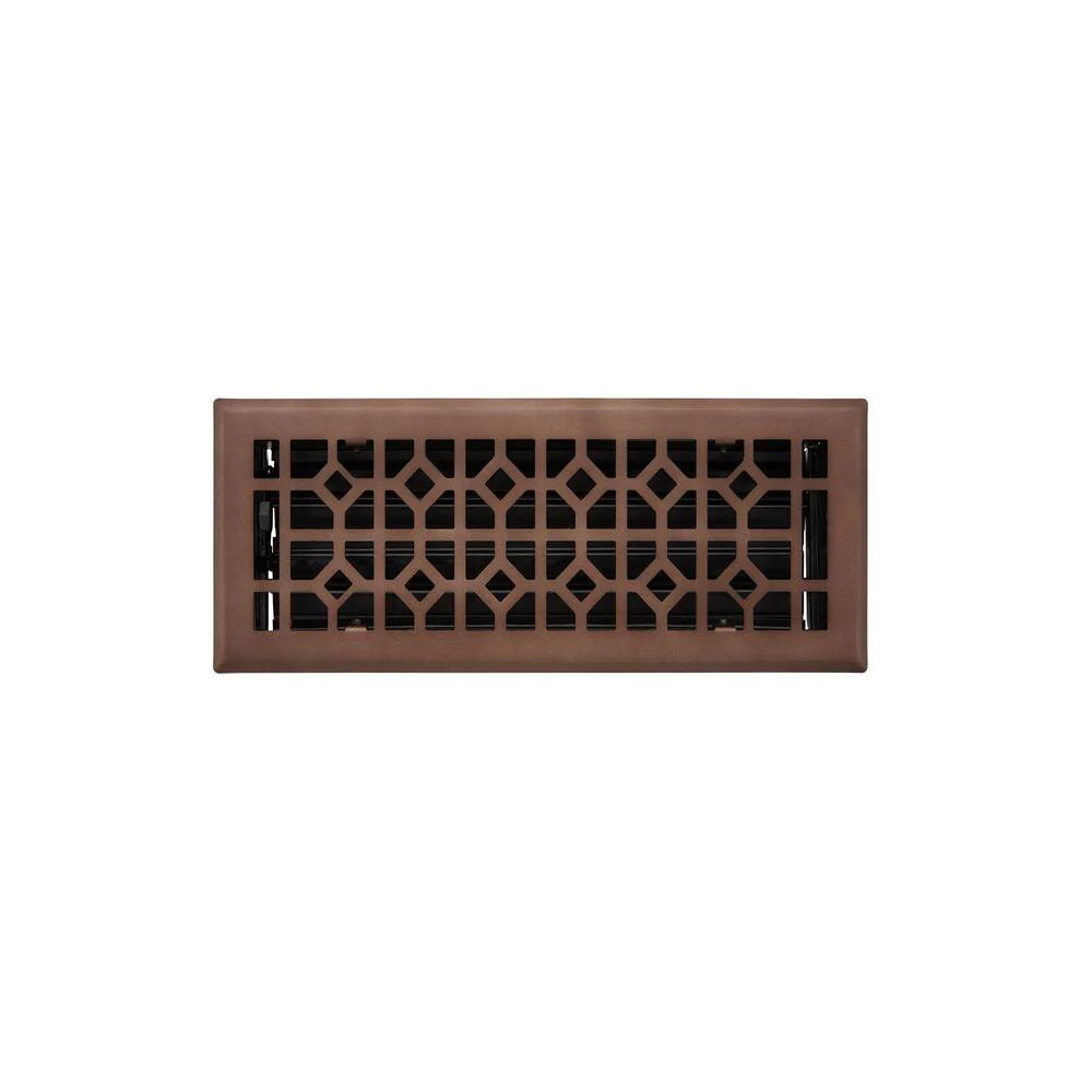 Signature Hardware FR1275.410.ORB Appert Steel Floor Register, Oil Rubbed Bronze 4" x 10" (5-1/4" x 11-3/8" Overall) - Image 2