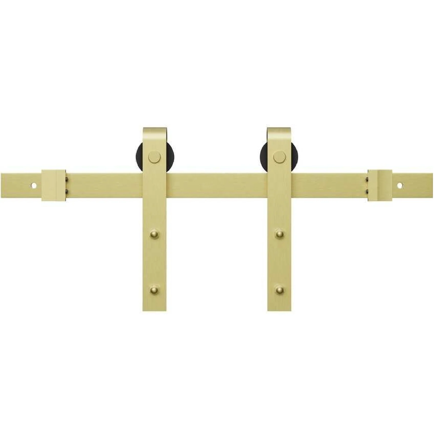 Signature Hardware HBD5000X120CHBS Hal 120 Inch Barn Door Track and Hardware Set Hardware Champagne Brass Sliding Door