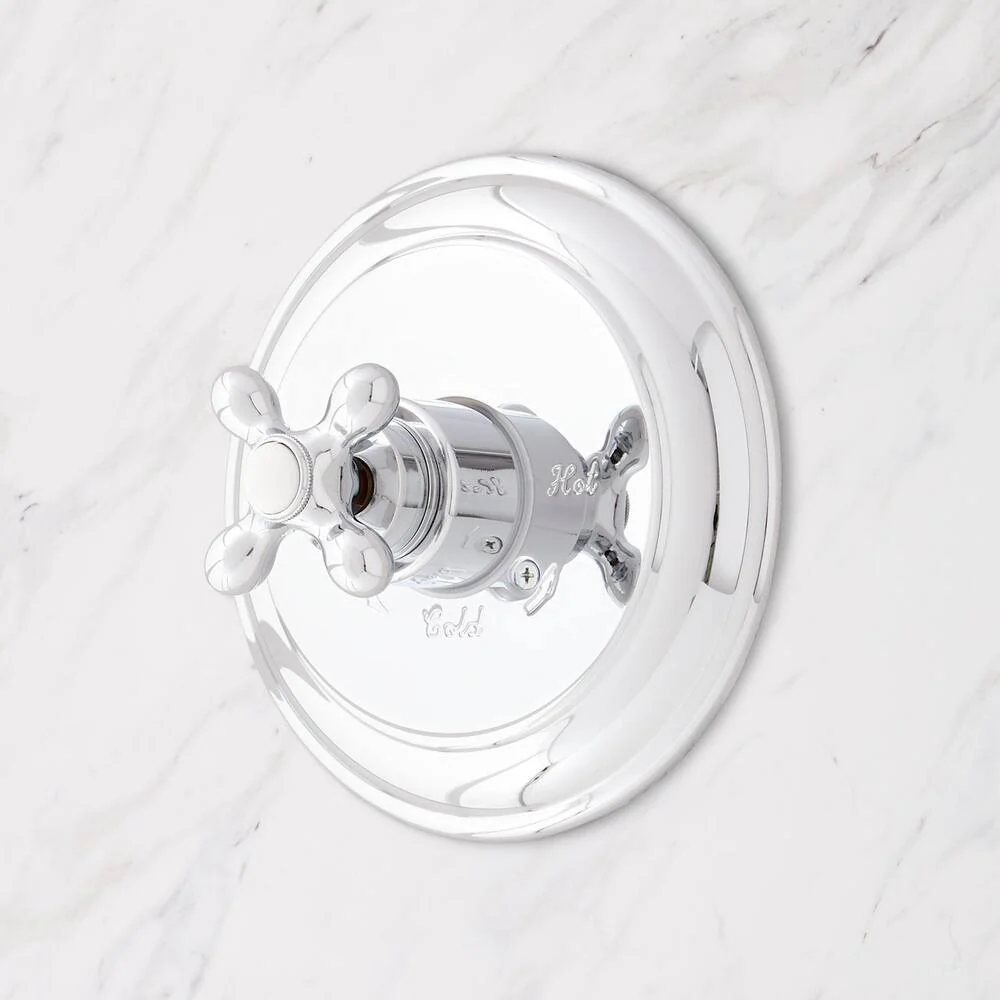 Signature Hardware HL-283E-NSSH-CH-U Glenley Pressure Balance Shower Valve with Cross Handles - Chrome