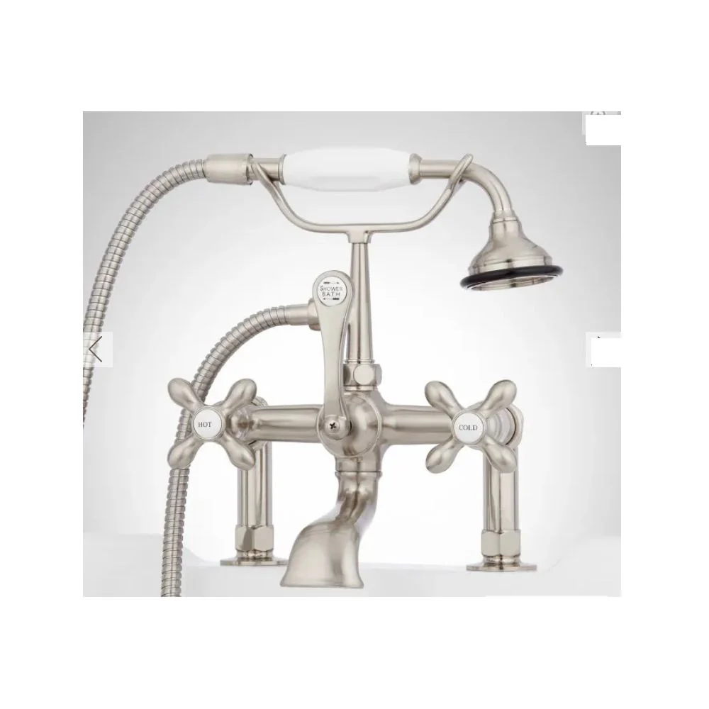 Signature Hardware HL-308-4-NH-CP-U English Telephone Faucet Body less Handles and Couplers - Chrome