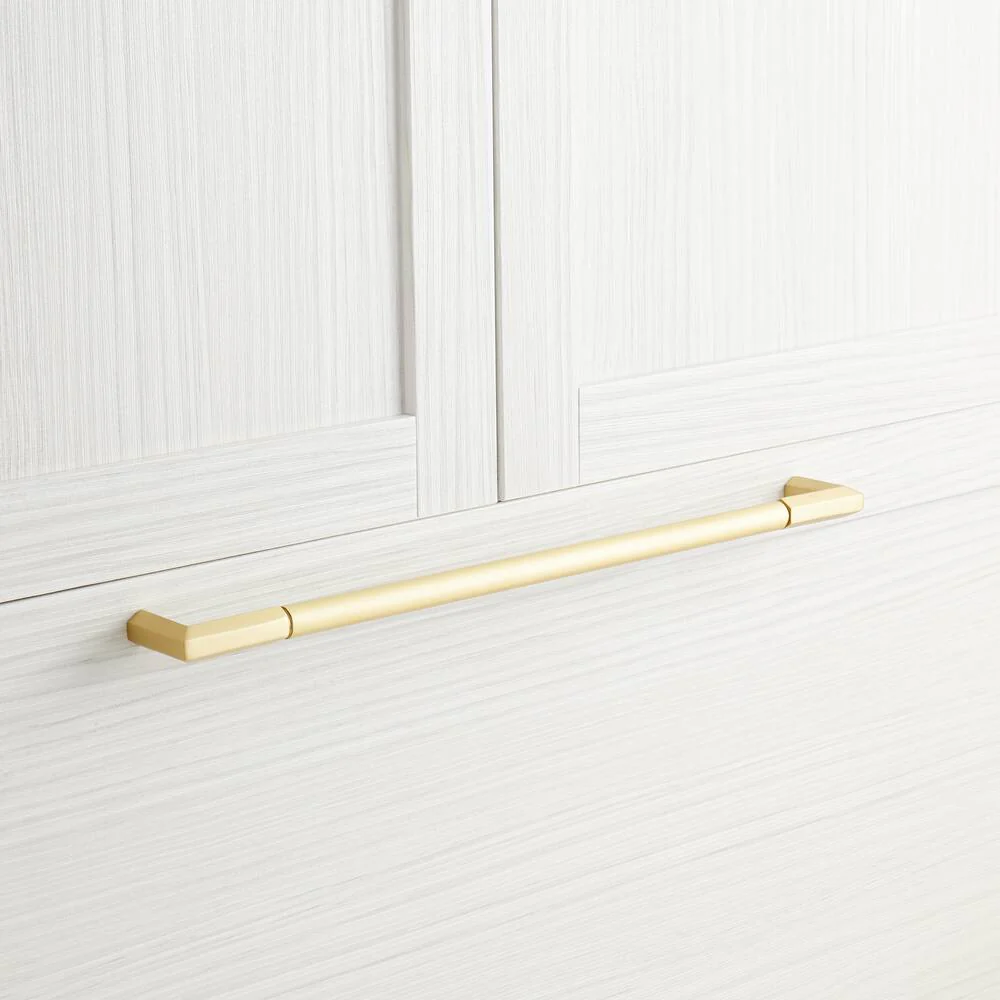 Signature Hardware HN-B-9008.18.SB 18" Lunata Solid Brass Appliance Pull - Satin Brass