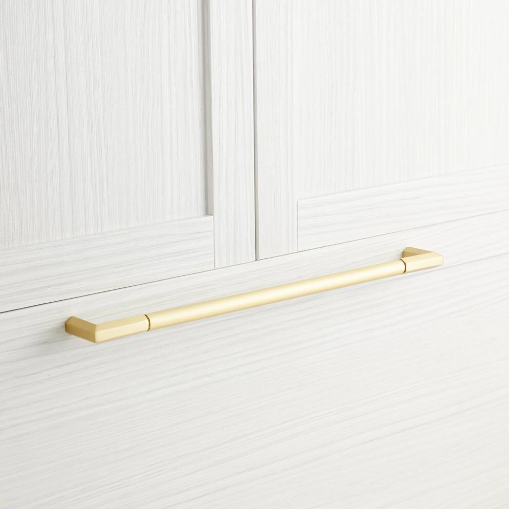 Signature Hardware HN-B-9008.18.SB 18" Lunata Solid Brass Appliance Pull - Satin Brass - Image 2
