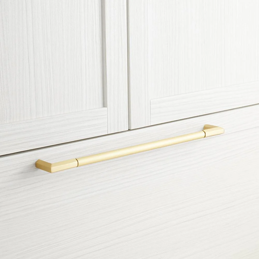 Signature Hardware HN-B-9008.24.SB 24" Lunata Solid Brass Appliance Pull - Satin Brass
