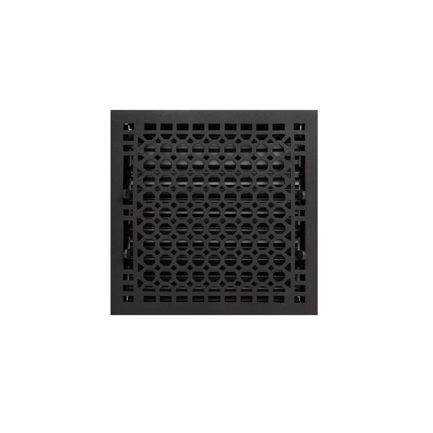 Signature Hardware HV-1016-1212-CI 12 x 12" Honeycomb Cast Iron Floor Register - Black