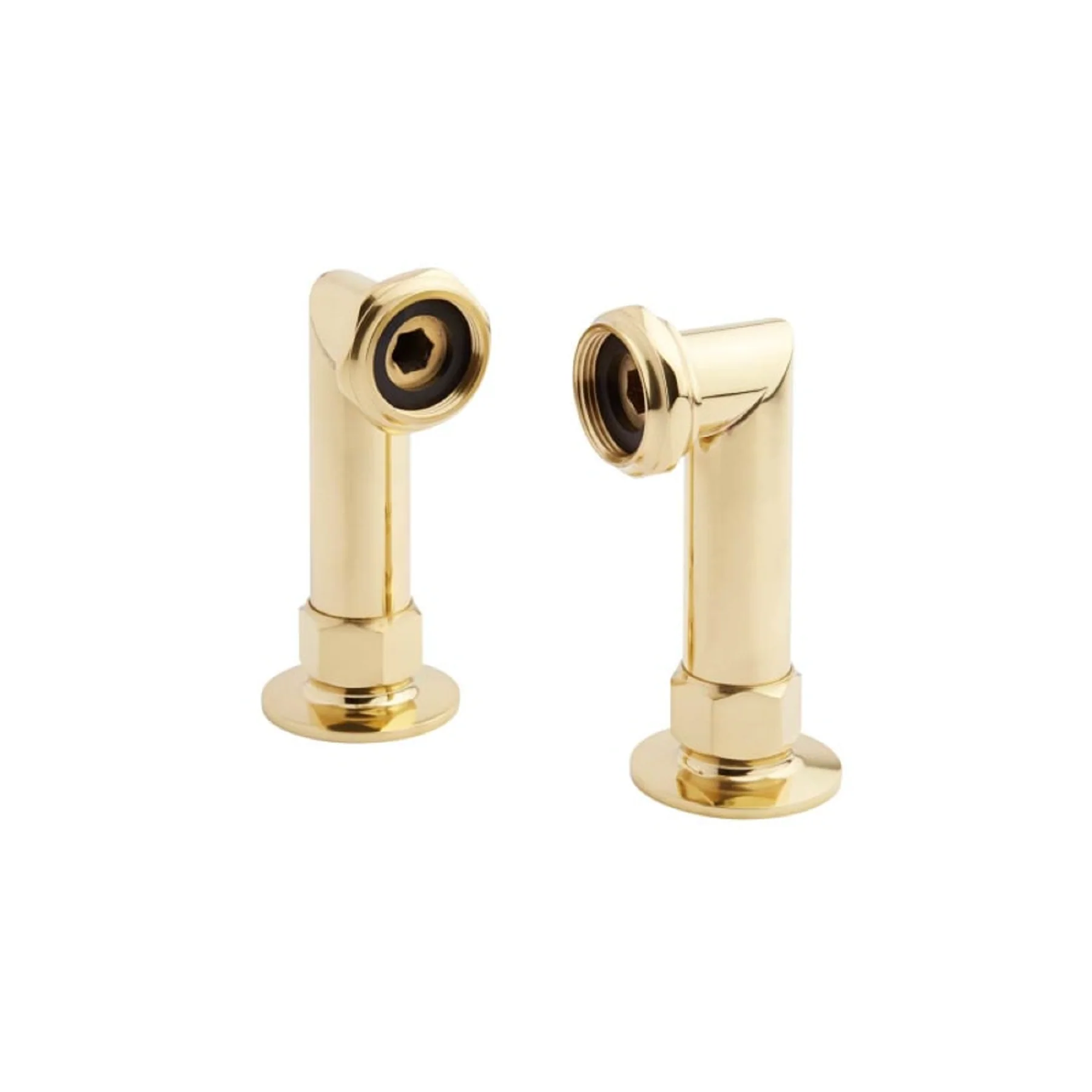 Signature Hardware RS-658-PB Deck Mount Couplers - 4" Tall - Polished Brass - Image 2