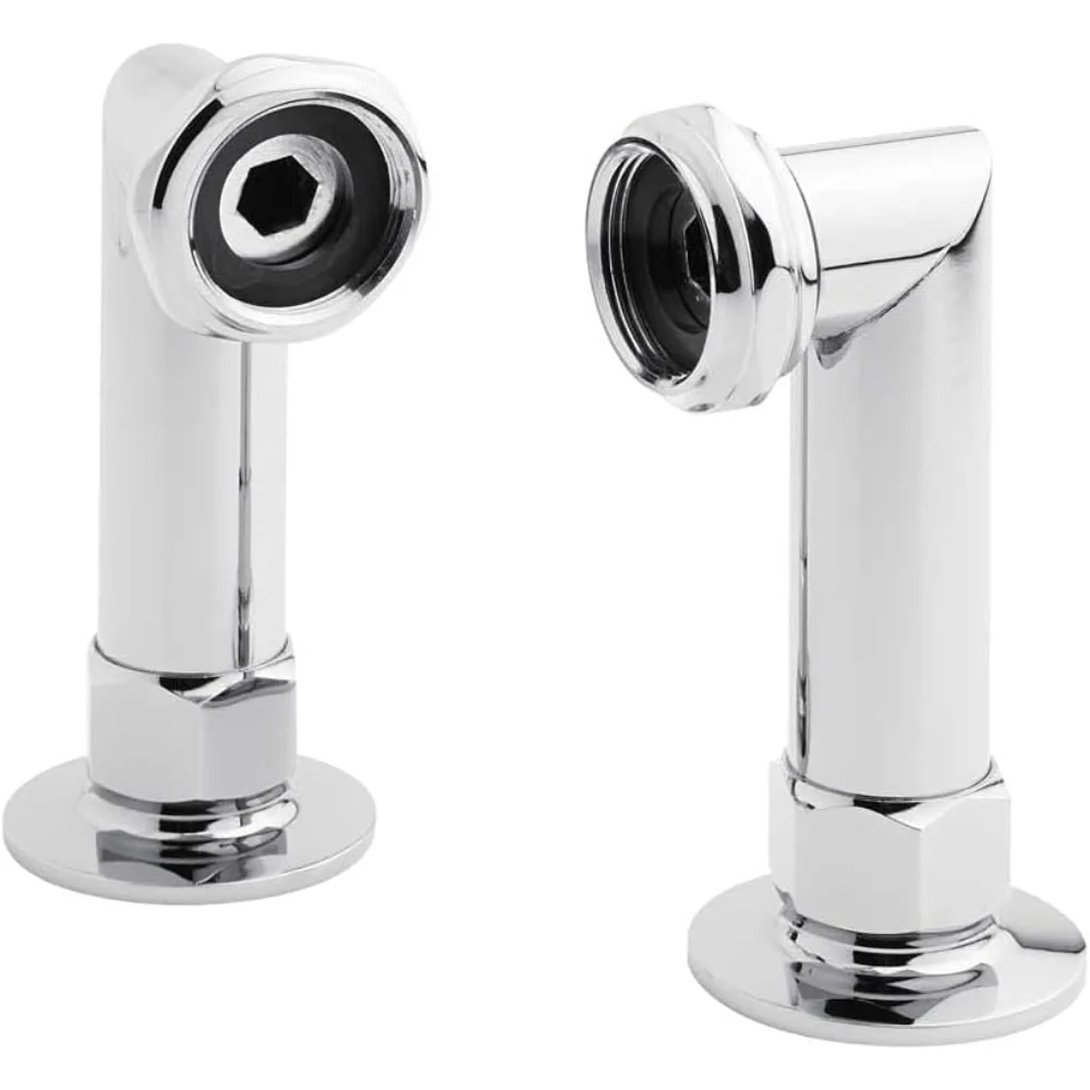 Signature Hardware SH441007MB Deck Mount Couplers - 4" Tall - Chrome (Component Only)