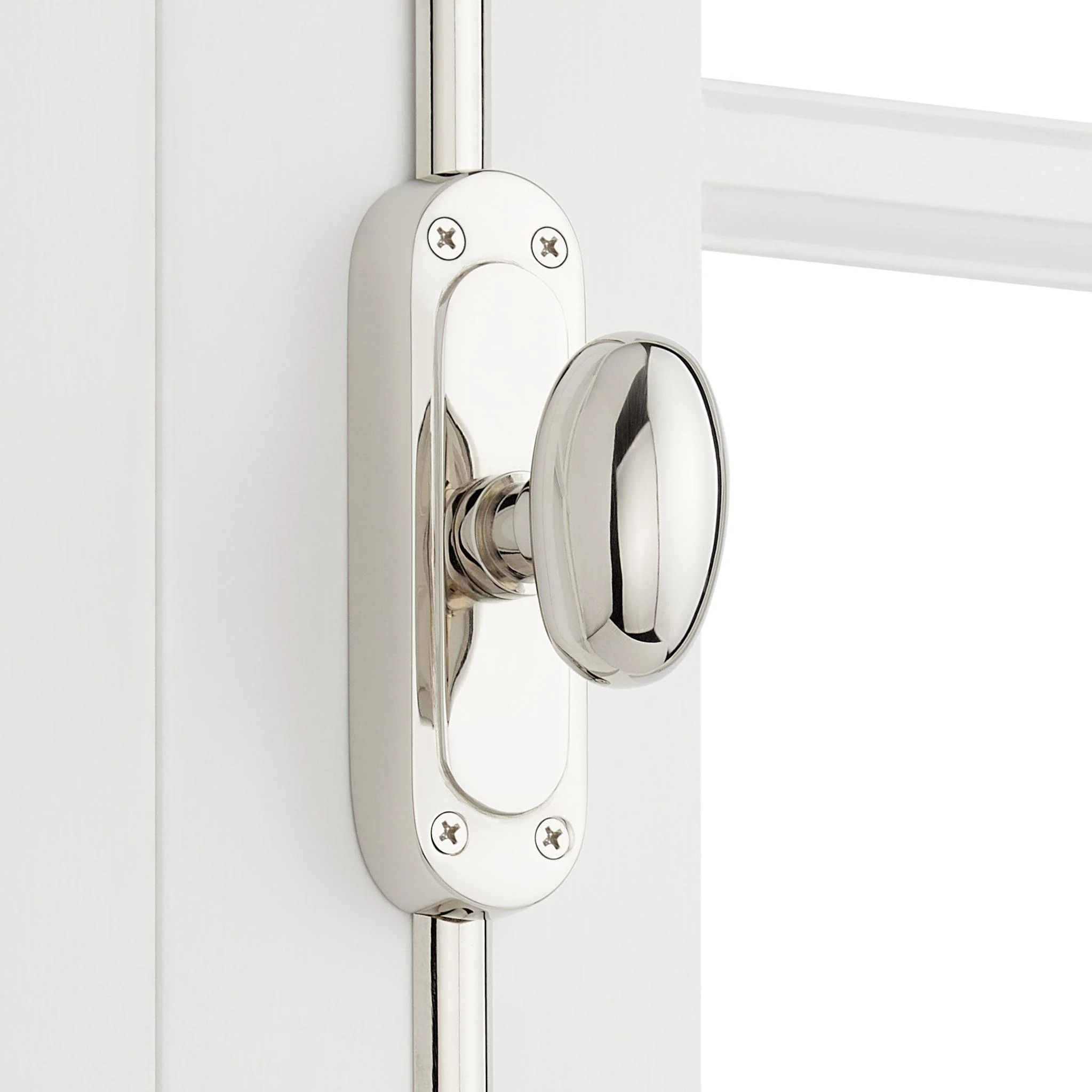 Signature Hardware SH552201PN 955212-1.75 Odette 9 Inch Tall Door Cremone Security Bolt - Polished Nickel