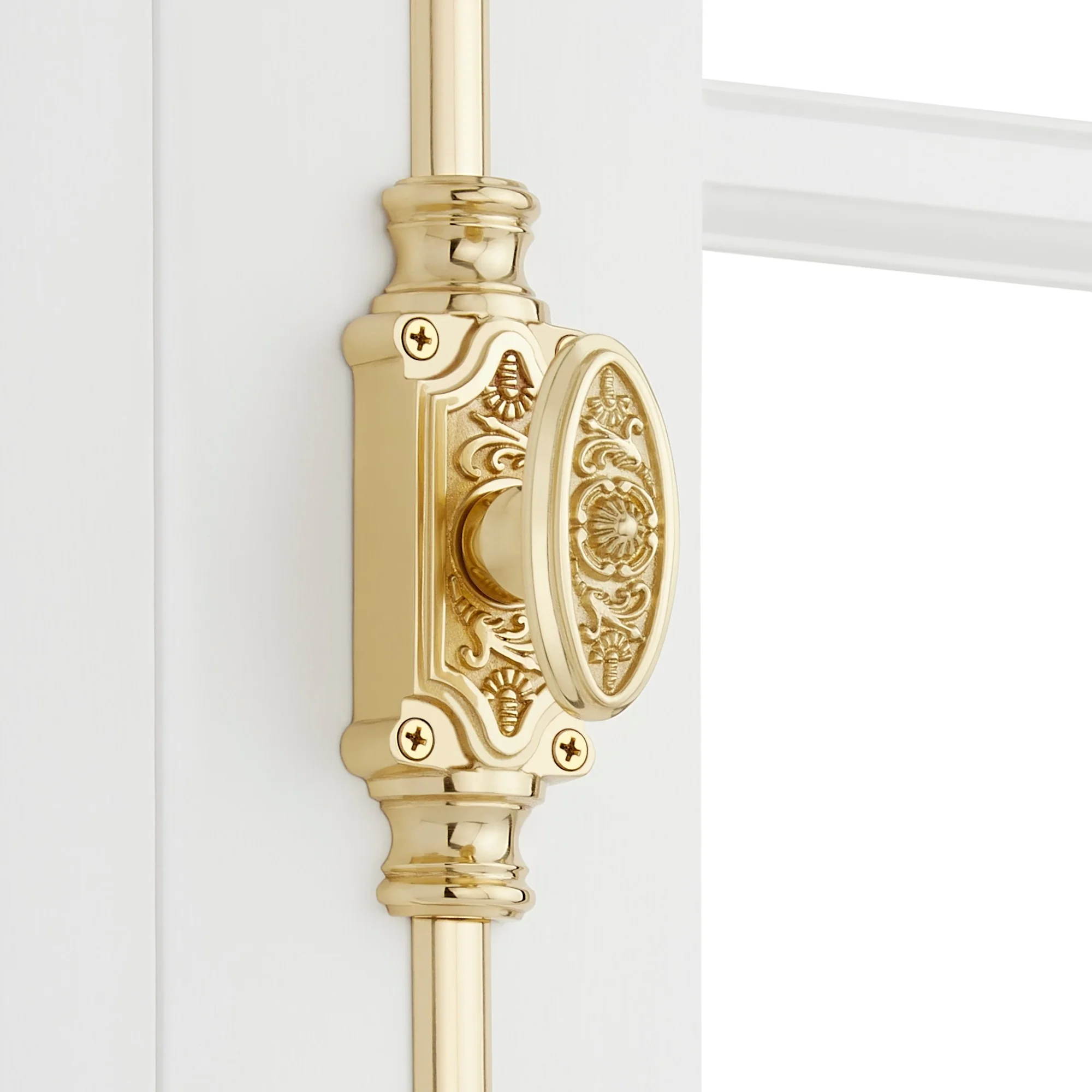 Signature Hardware SH553291PB 955211-1.56 Helmina 2 Inch Tall Cabinet Cremone Security Bolt - Polished Brass - Image 2