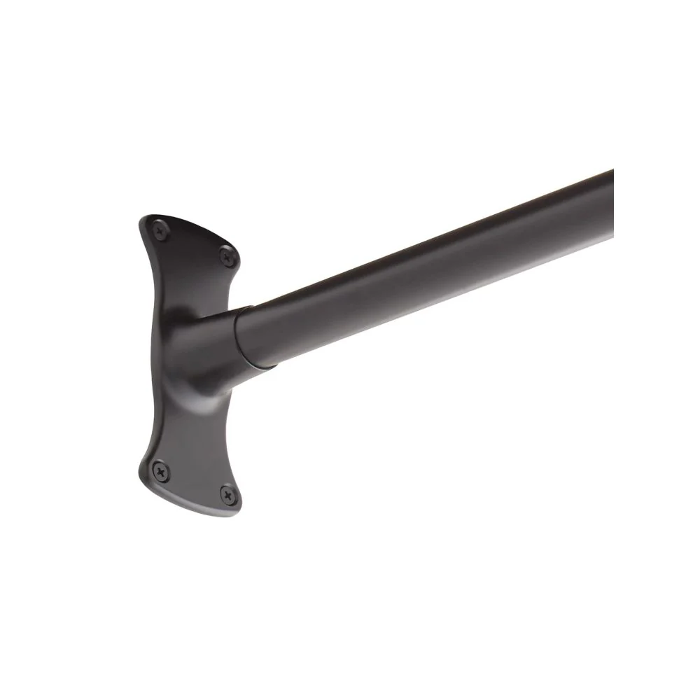 Signature Hardware SH555018MB 48" x 48" Corner Brass Shower Rod, Matte Black - Image 3