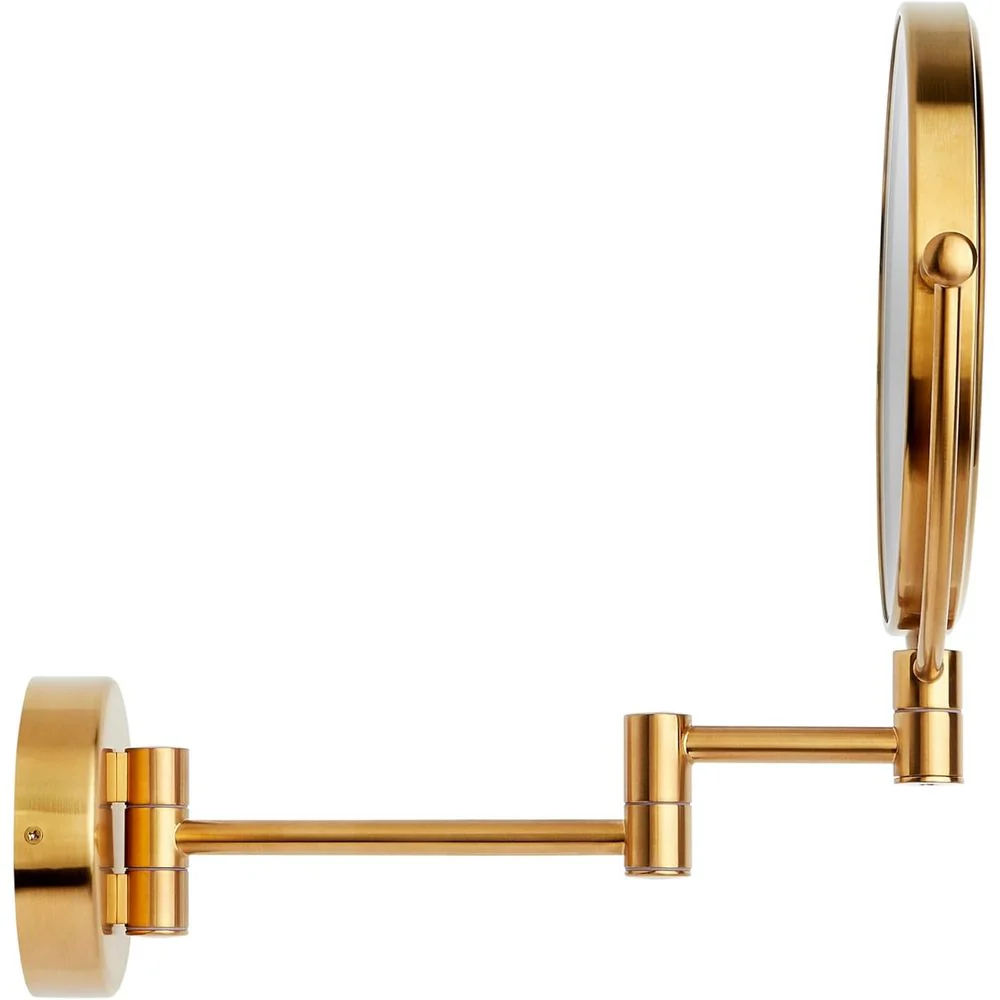 Signature Hardware SH662008BG Harbin Magnifying Double-Sided Wall-Mount Lighted Makeup Mirror - Brushed Gold - Image 3