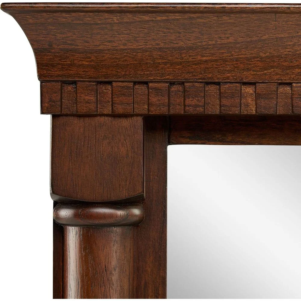 Signature Hardware SH6623429ACF Claudia 34" Modern Rectangular Mahogany Framed Bathroom Wall Mirror - Antique Coffee - Image 2