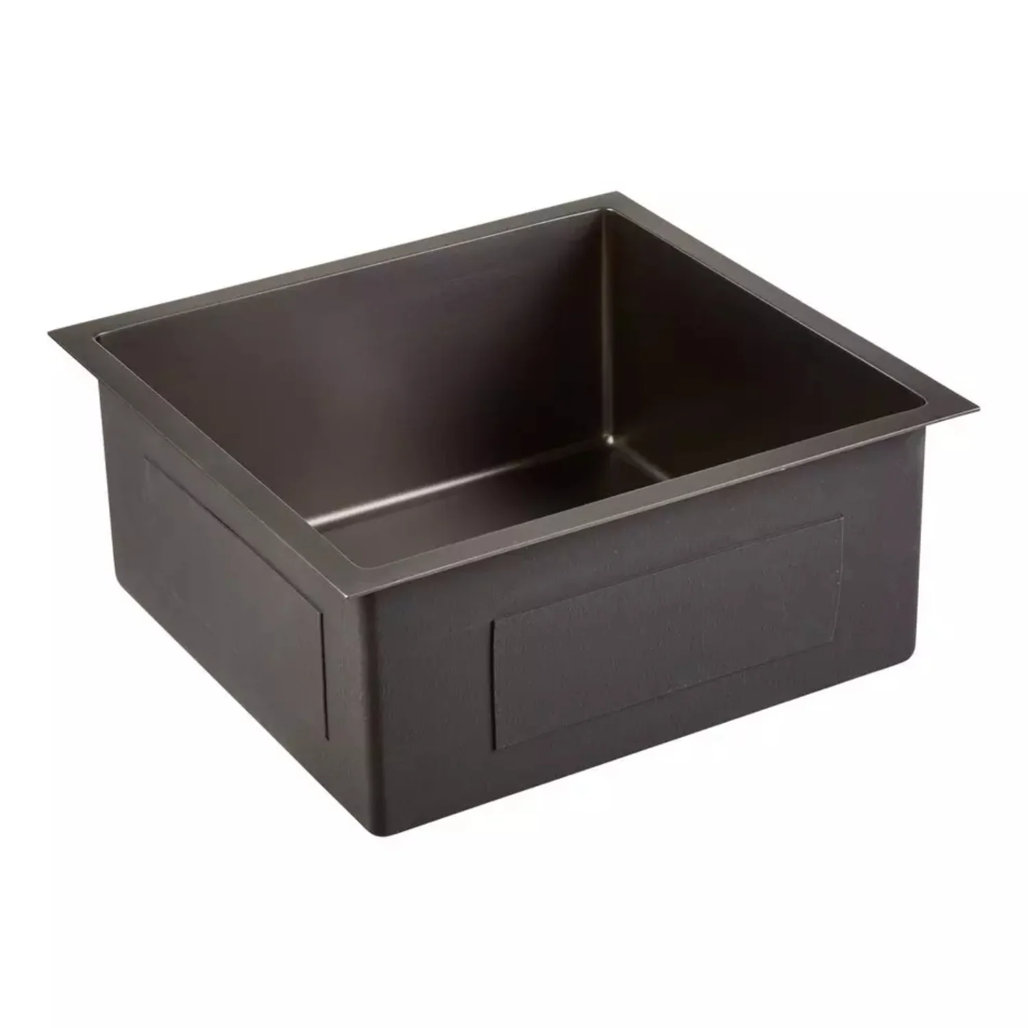 Signature Hardware SHAT229070GB 19" Atlas Stainless Steel Undermount Prep Sink - Gunmetal Black - Image 2