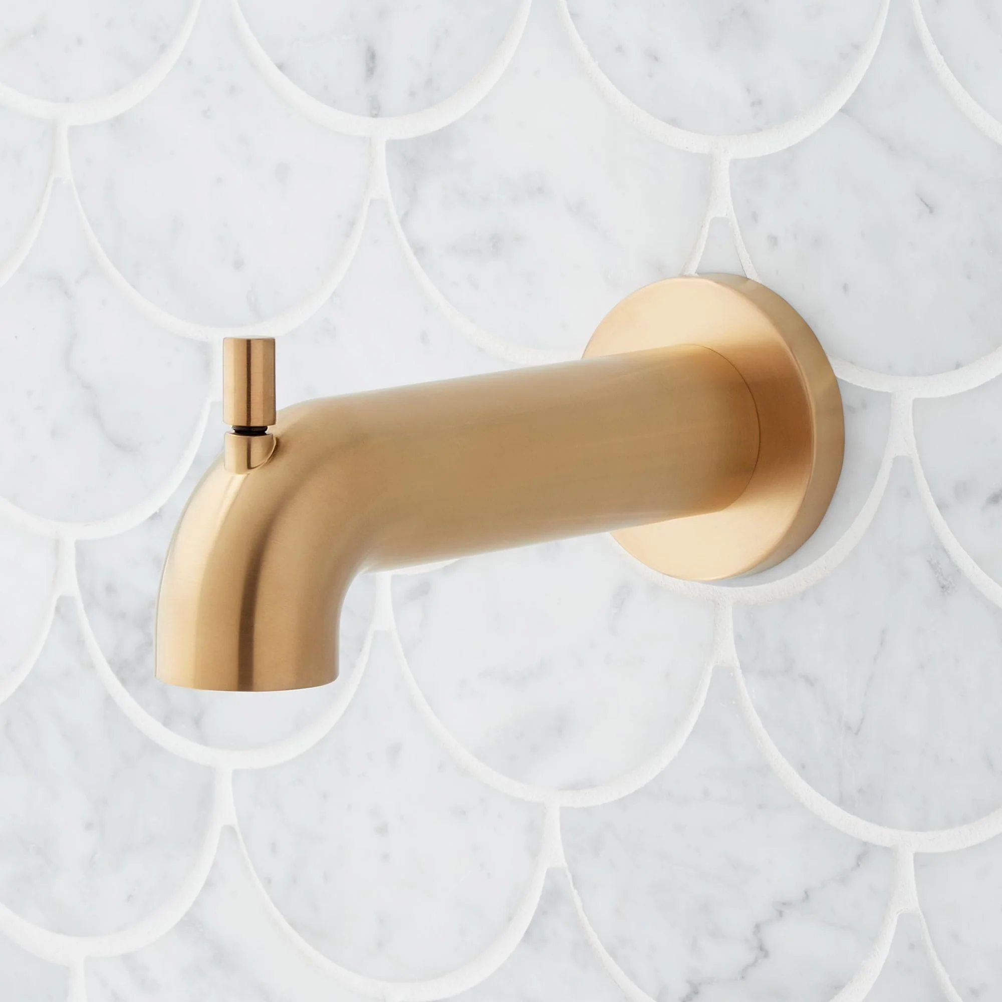 Signature Hardware SHTS73BG Lexia 6-7/8" Integrated Diverter Tub Spout Brushed Gold Bath and Shower Accessories Tub Spouts Diverter Tub Spouts - Image 2