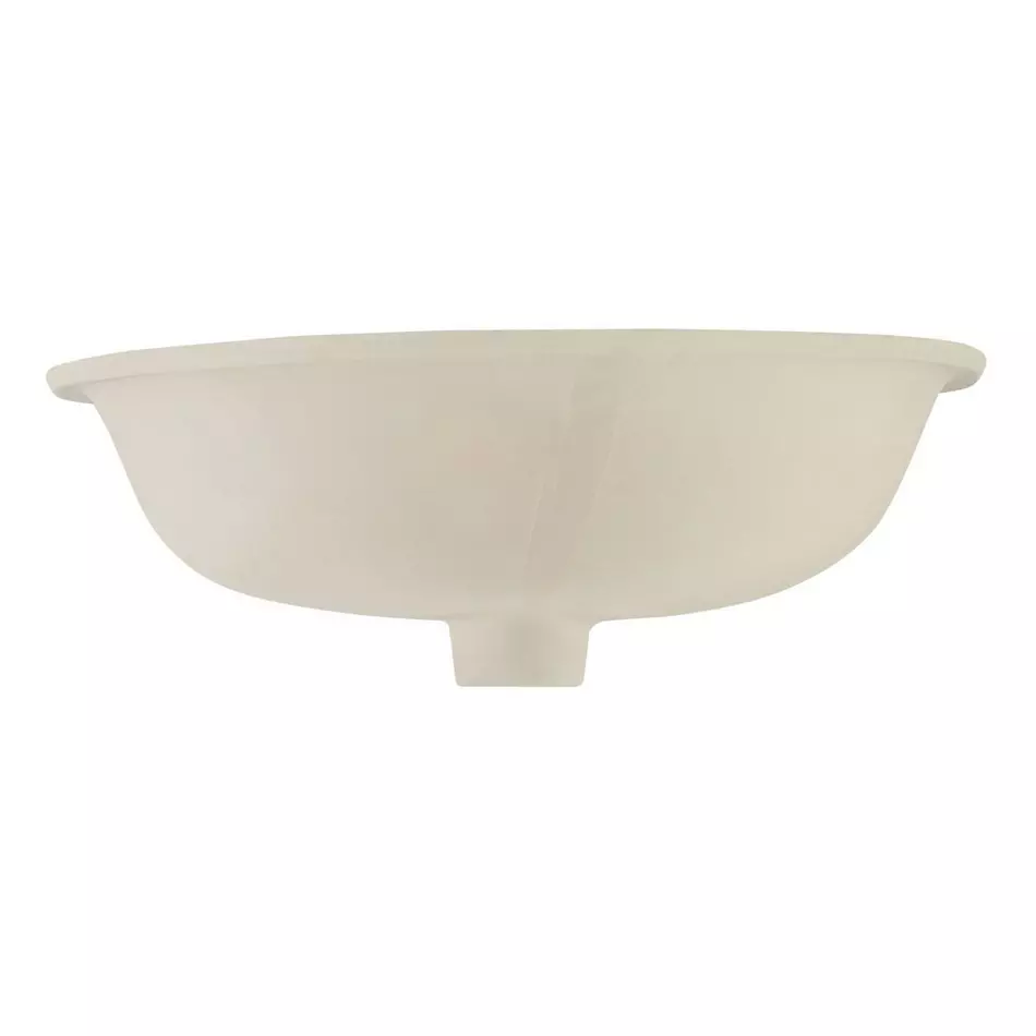 Signature Hardware SHU1915WH 19" Mangrove White Oval Porcelain Undermount Bathroom Sink - Image 2