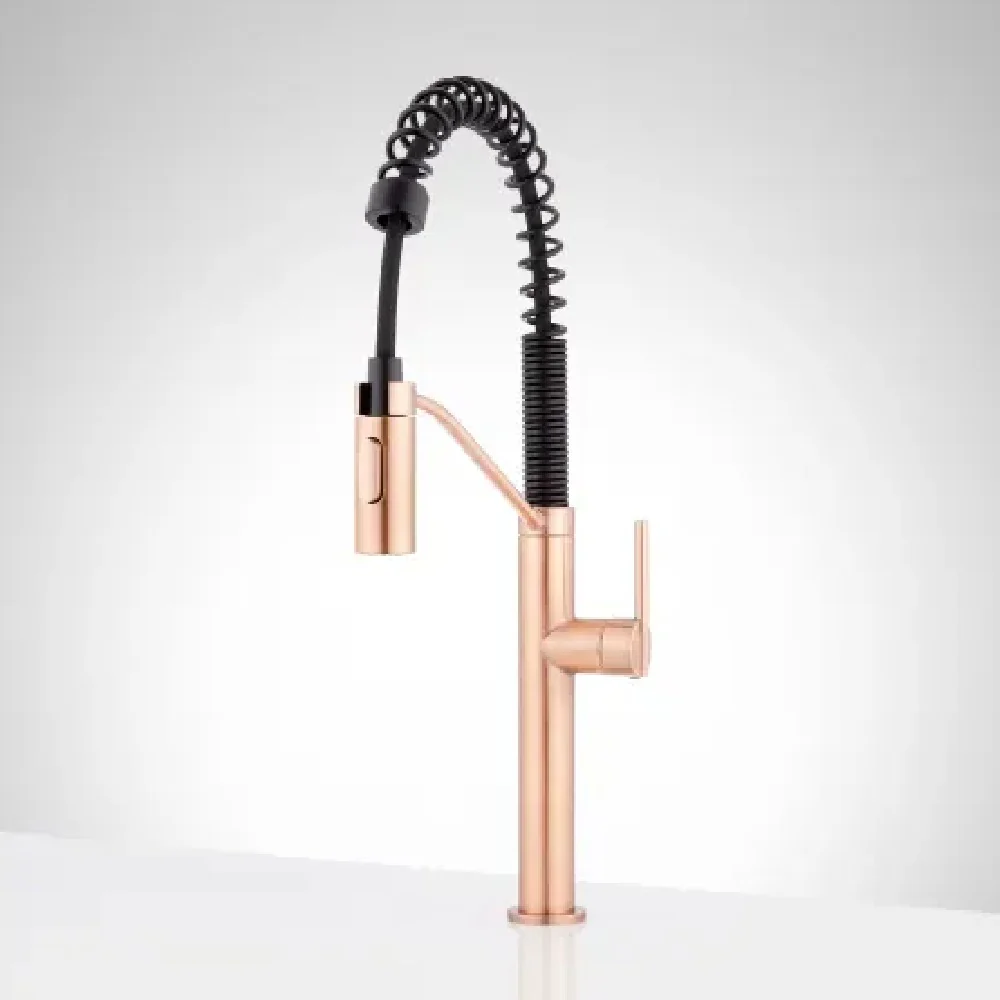 Signature Hardware SHXCEL107AC Eiler 1.8 GPM Single Handle Deck Mounted Pre-Rinse Pull Down Kitchen Faucet - Image 2