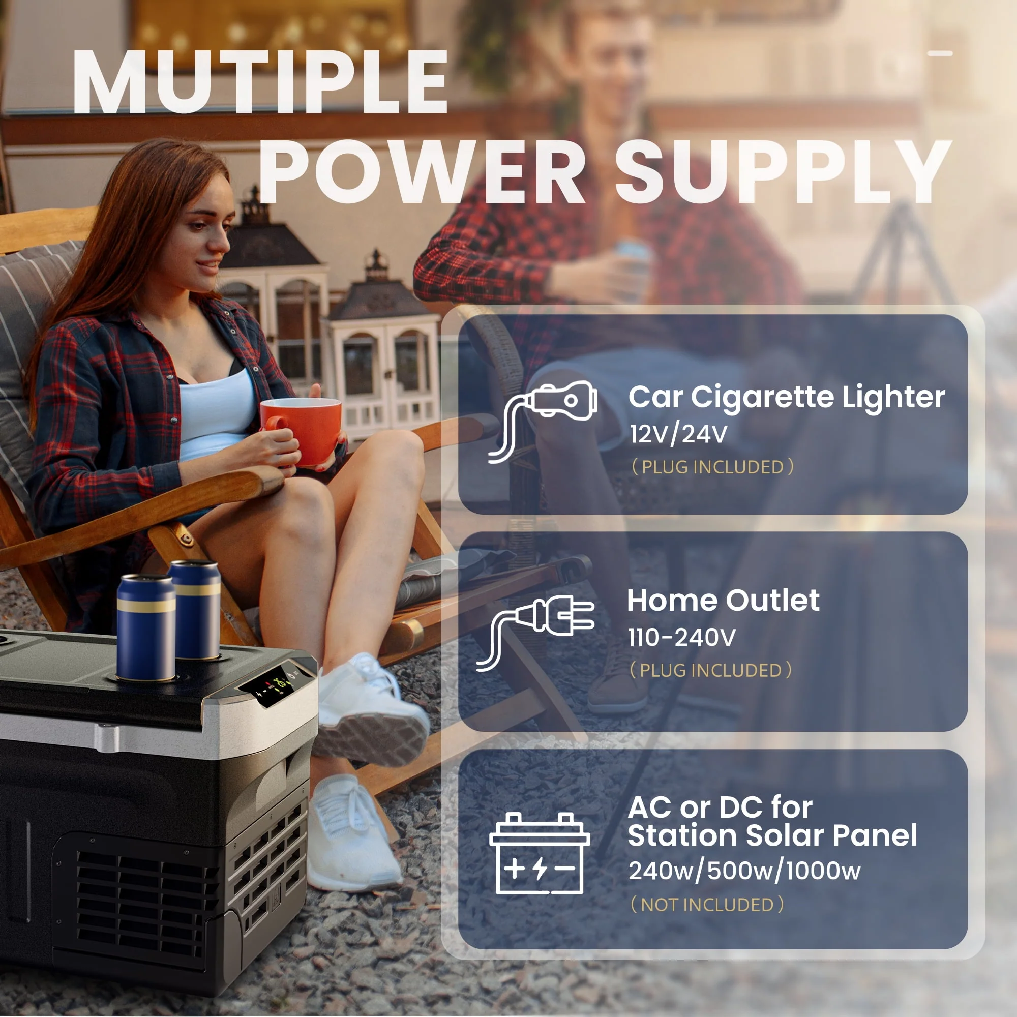 Simzlife 12 Volt Car Refrigerator, 32 Quart Portable Fridge Freezer, Energy-Efficient Inverter Compressor - Portable - Image 6