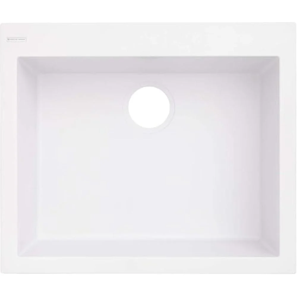 Signature Hardware ON5610-58UG-U Single bowl Drop-in Sink-Granite Composite-22-1/16"x19-7/8"x7-7/8"-No Overflow, Cloud White - Image 2