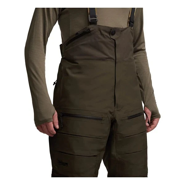 Sitka Gear Blizzard Pro Bib, Waterproof GORE-TEX, PrimaLoft Silver Down and Gold Insulation, Earth Color, Adjustable Suspenders - Image 3