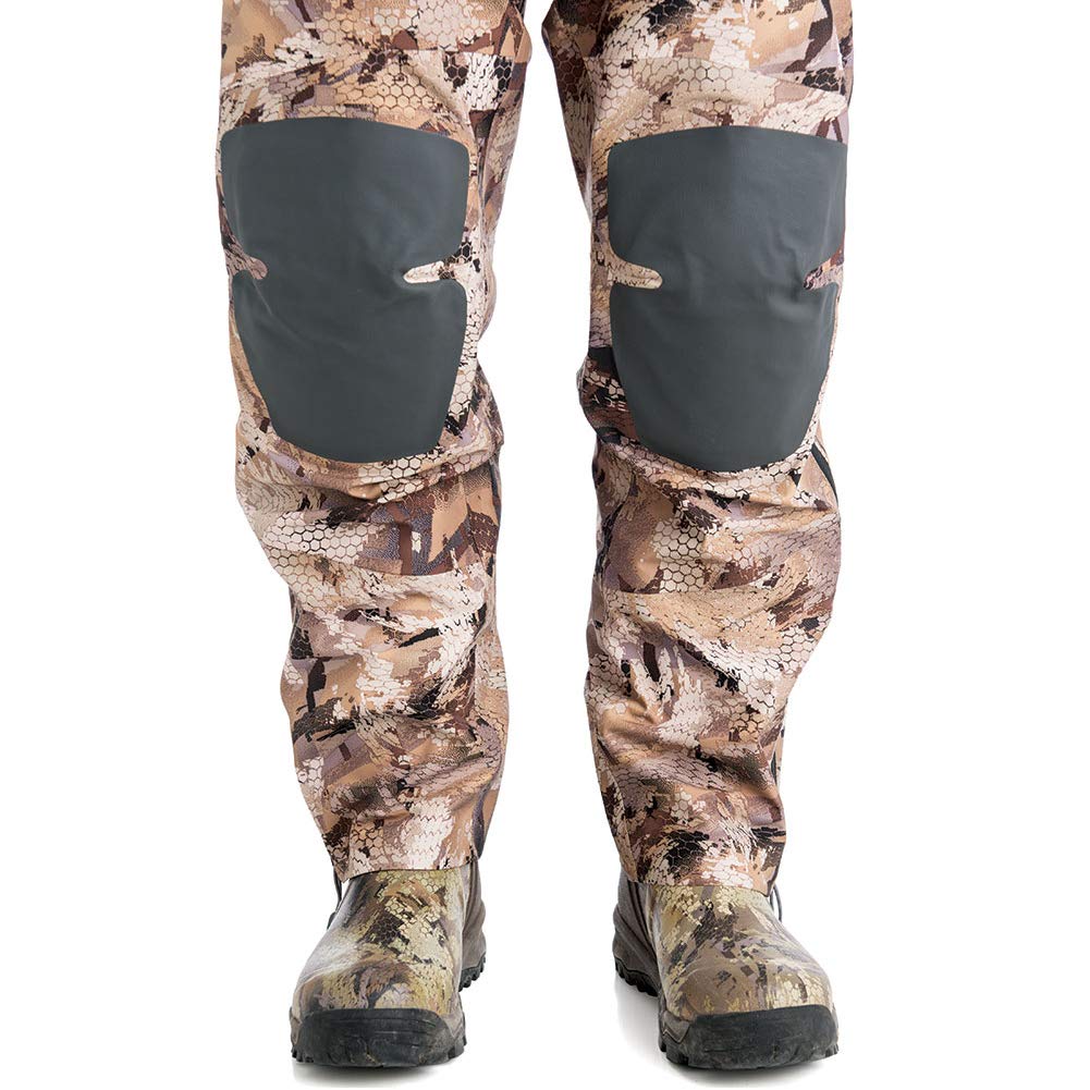 SITKA Gear Women's Hudson Waterproof Hunting Bib, GORE-TEX Stretch, Optifade Marsh Camouflage, Large, Adjustable No-Buckle Suspenders, Full-Length Side Zippers, SIT-50236-WL-L - Image 4