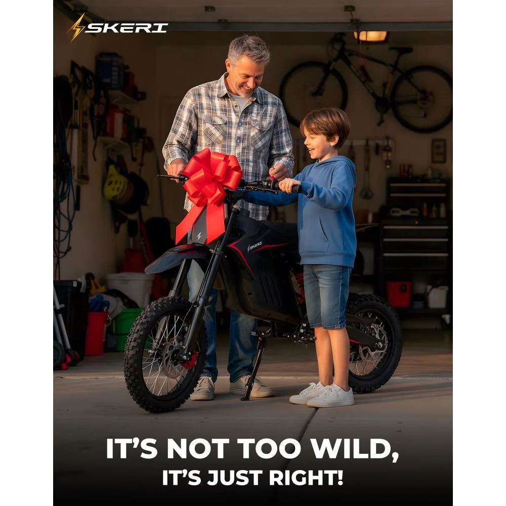 Skeri D1 Electric Bike, 2000W Brushless Motor, 14"/12" Fat Tires, 48V 21Ah Battery, 39MPH Top Speed, Hydraulic Brakes, Full Suspension, Off-Road - Image 3