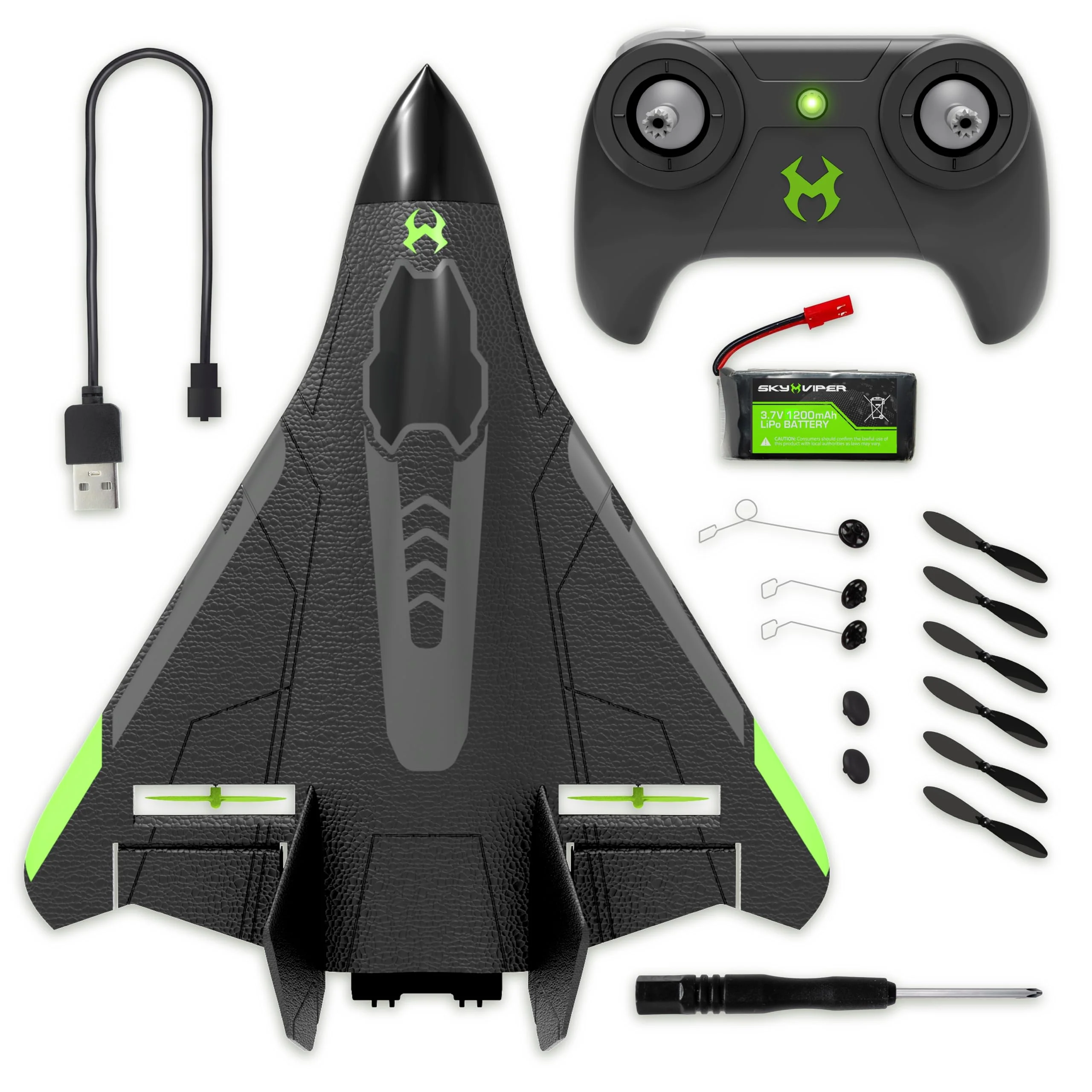 Sky Viper Vector Performance RC Plane, up to 45 MPH, 1-Touch Stunts, Rechargeable Battery - Image 3