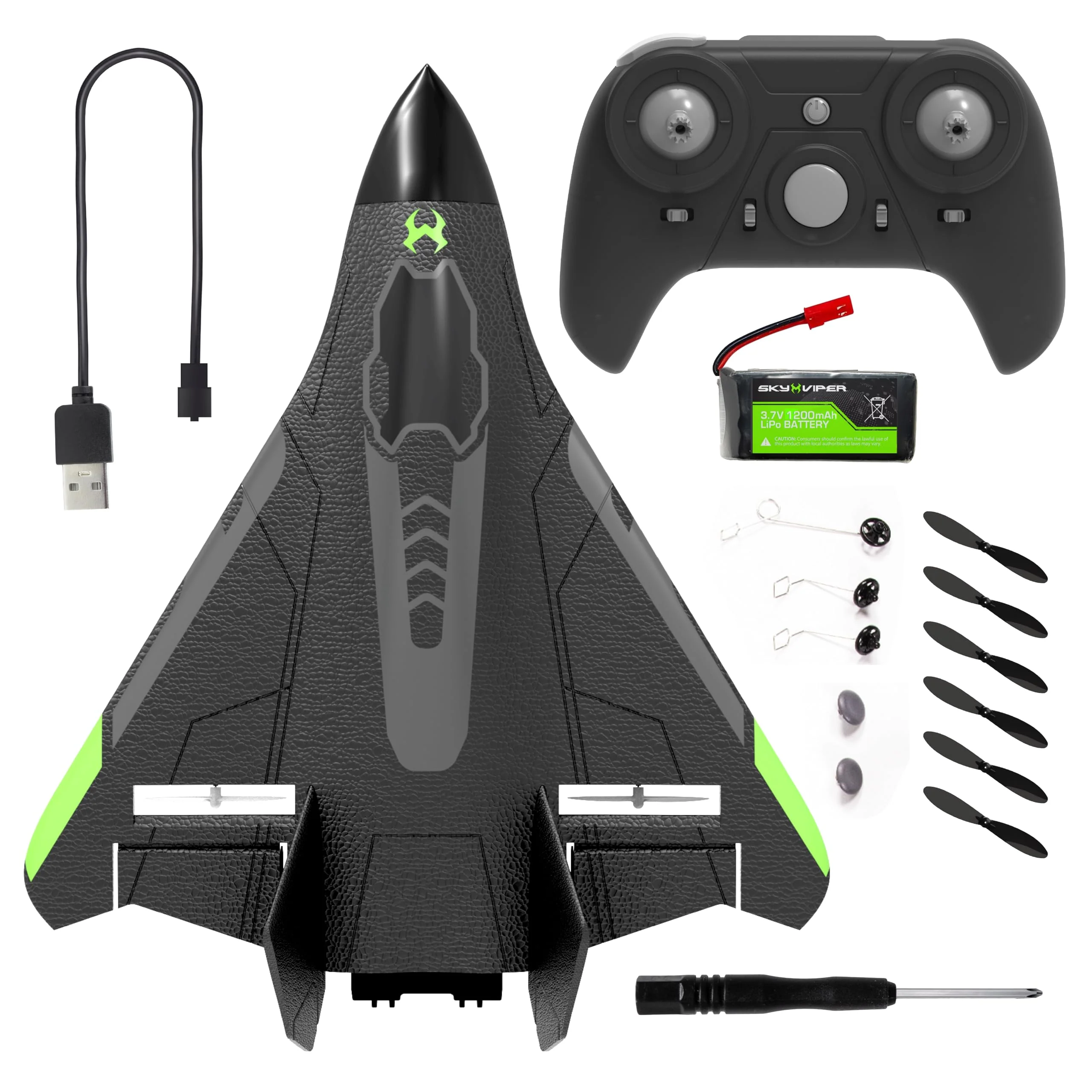 Sky Viper Vector Performance RC Plane, up to 45 MPH, 1-Touch Stunts, Rechargeable Battery - Image 8