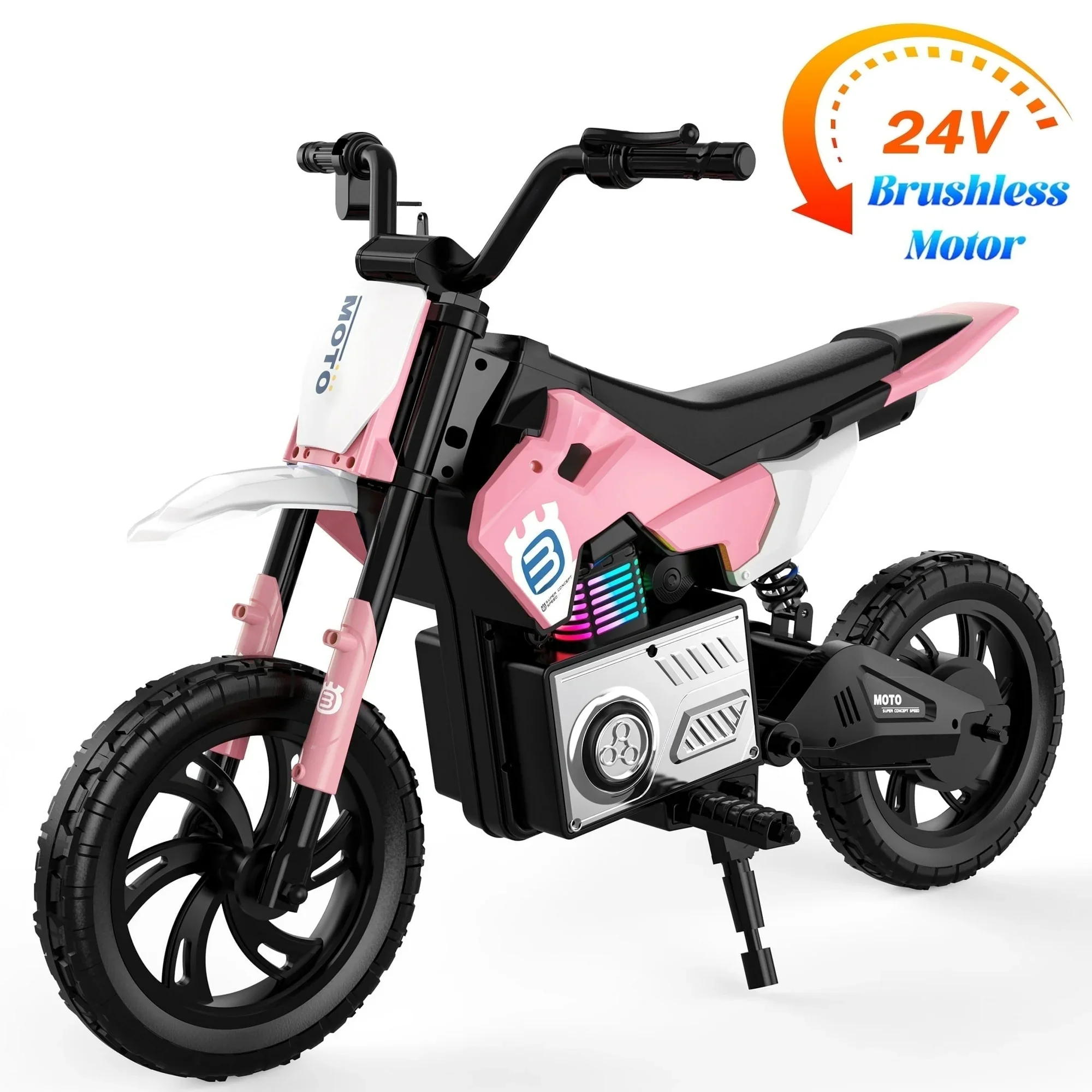 Skyhot 24V Electric Dirt Bike for Kids, 15 MPH Electric Motorcycle Beginners Friendly, Blue - Image 2