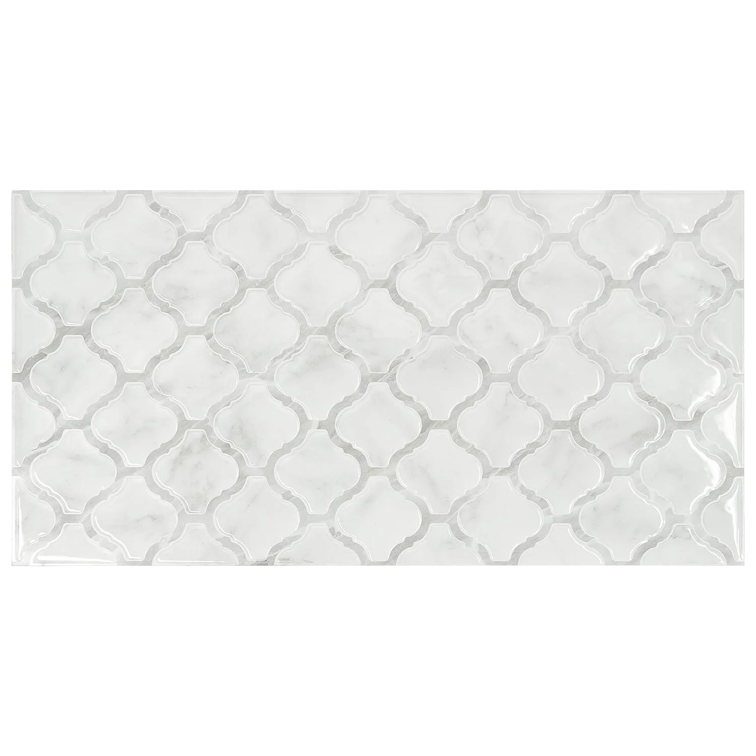 Smart Tiles Peel and Stick Backsplash - X-Large 5 Sheets of 22.56'' x 11.58'' 3D Adhesive Tile for Kitchen, Bathroom, Wall Tile, Arabesco White, Pack of 5 (SM1177G-05-QG_FBA) - Image 3