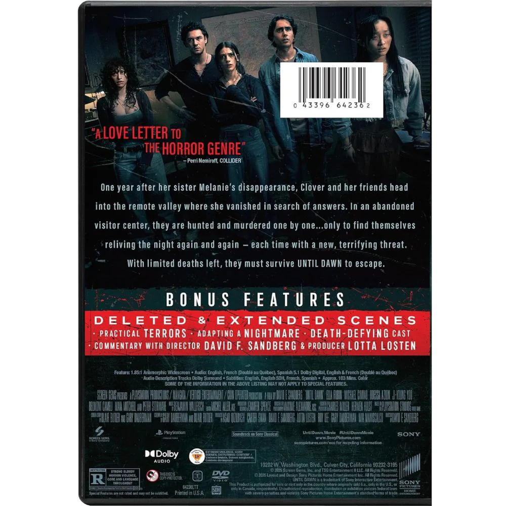 Sony Pictures Home Entertainment Until Dawn Horror Thriller (DVD) - Image 3