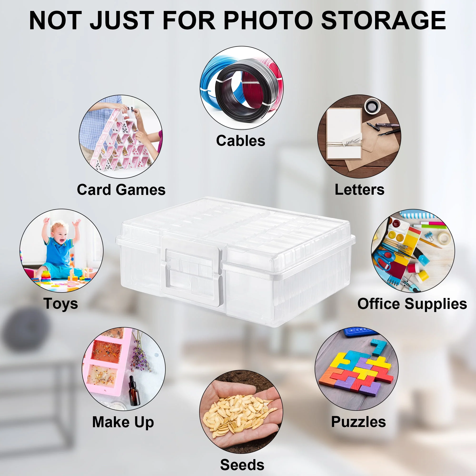 Sorbus STRG-PIC16 Clear Storage Box w/16 Organizing Cases - Image 4