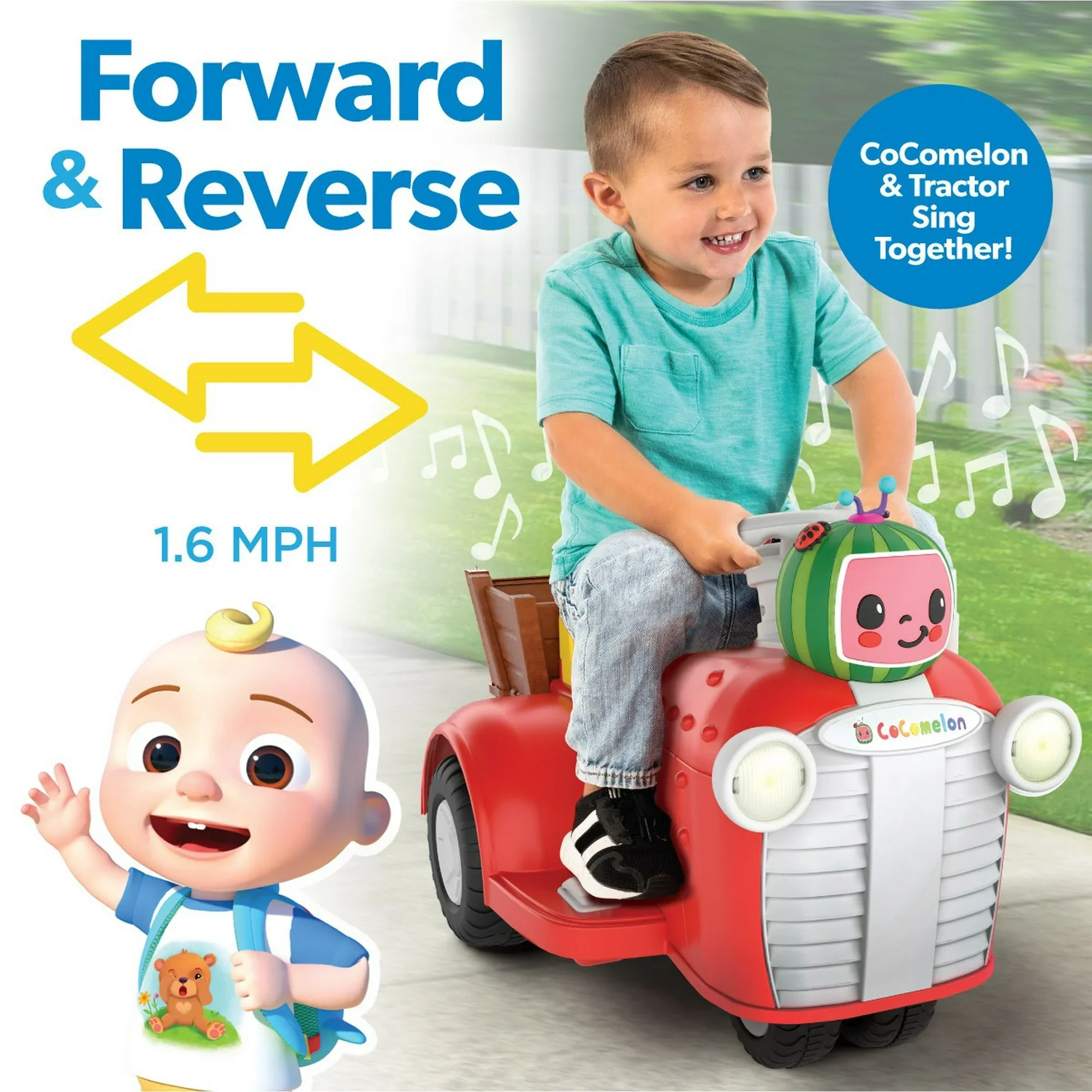SPARK 6 Volt Cocomelon Interactive Tractor Ride-On - Image 2