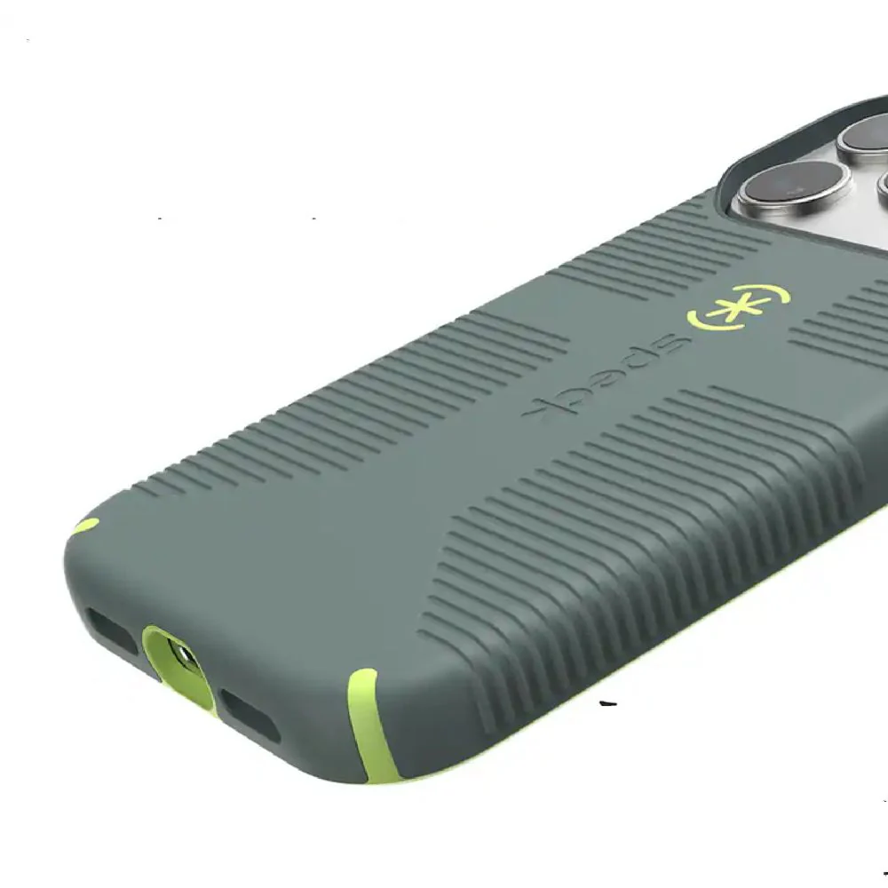 Speck 150999-3269 CandyShell Grip iPhone 14 Pro Max Case, Dual-Layer Protection, MagSafe Compatible, Neo Drab and Glow Green - Image 2