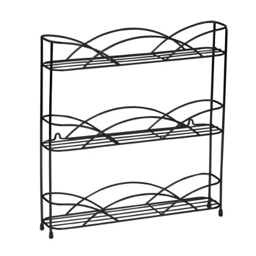 Spectrum Diversified 28810 Designs Countertop 3-Tier Spice Rack, Black - Image 2