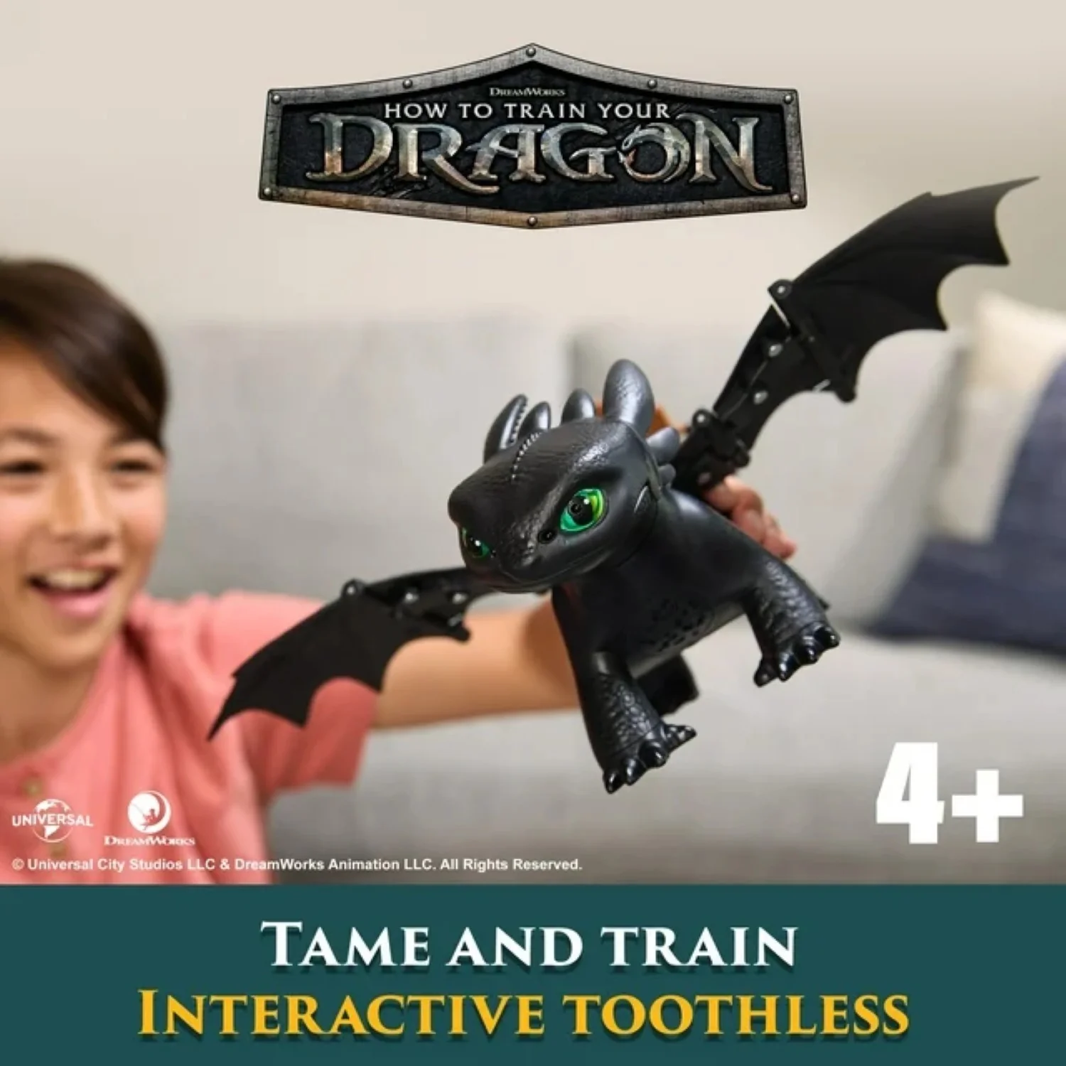Spin Master 6072728 Tame & Train Interactive Toothless with 60 Sounds & Reactions - Image 2
