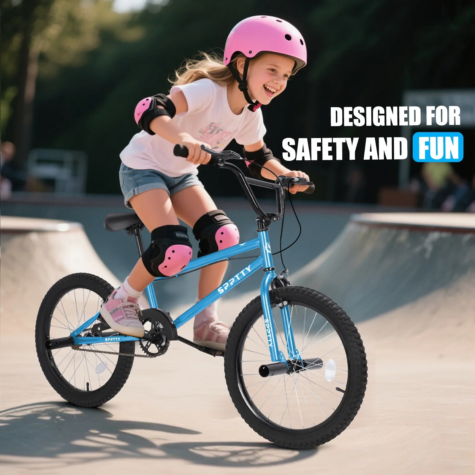 Spptty HG-0001 20" Freestyle BMX Bike with 4 Pegs, Blue - Image 3