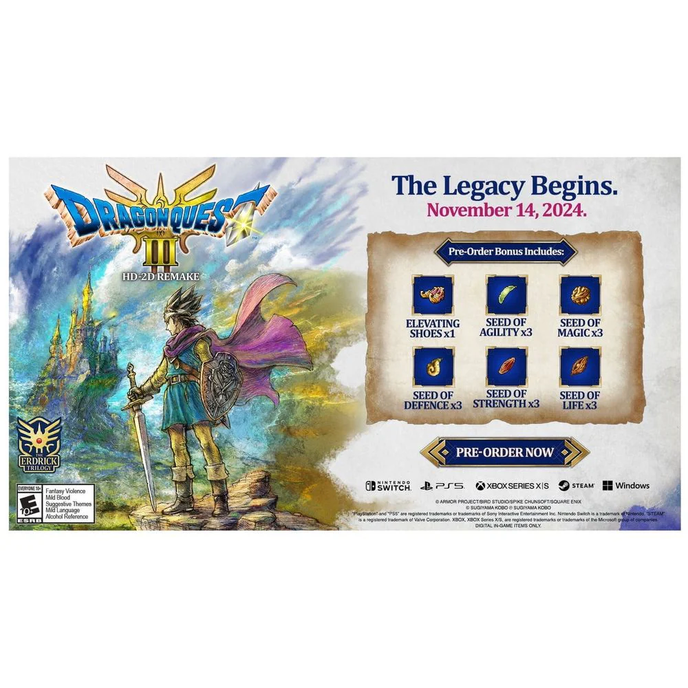 Square Enix Dragon Quest III HD-2D Remake Video Game for PlayStation 5 92797 - Image 2