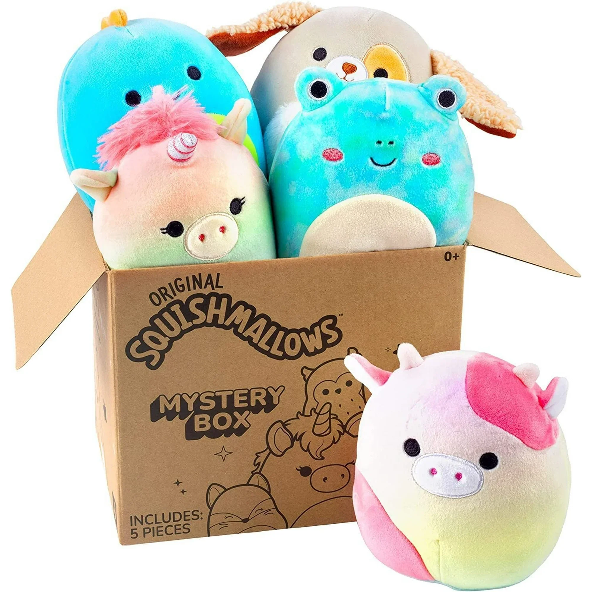 Squishmallows 5" Plush Mystery Box, 5-Pack - Assorted