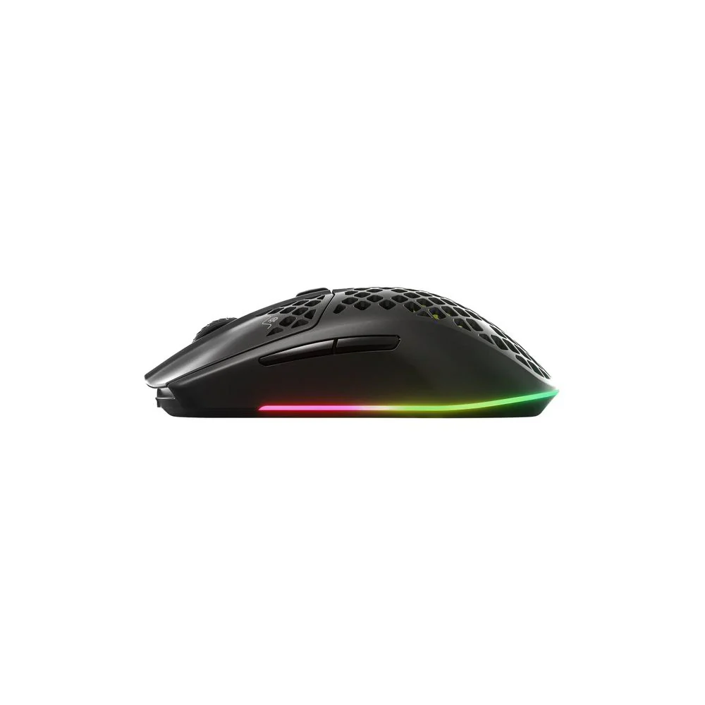 SteelSeries Aerox 3 Onyx Wireless Gaming Mouse, Ultra-Lightweight 68g, TrueMove Air Optical Sensor 18,000 CPI, Dual 2.4 GHz and Bluetooth 5.0 Connectivity, IP54 Water and Dust Resistant, USB-C Fast Charging - Image 3