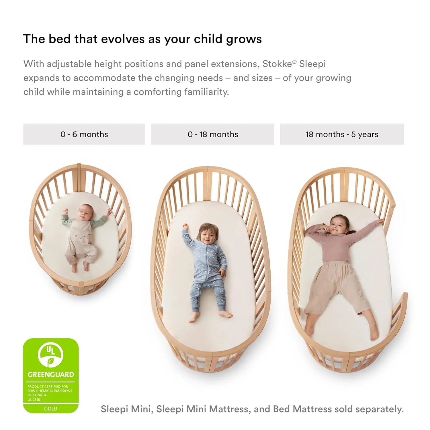 Stokke 591601 Sleepi Bed V3, Natural - Suitable for Ages 0-5 Years Old - Sturdy Beech Wood Frame - Image 4
