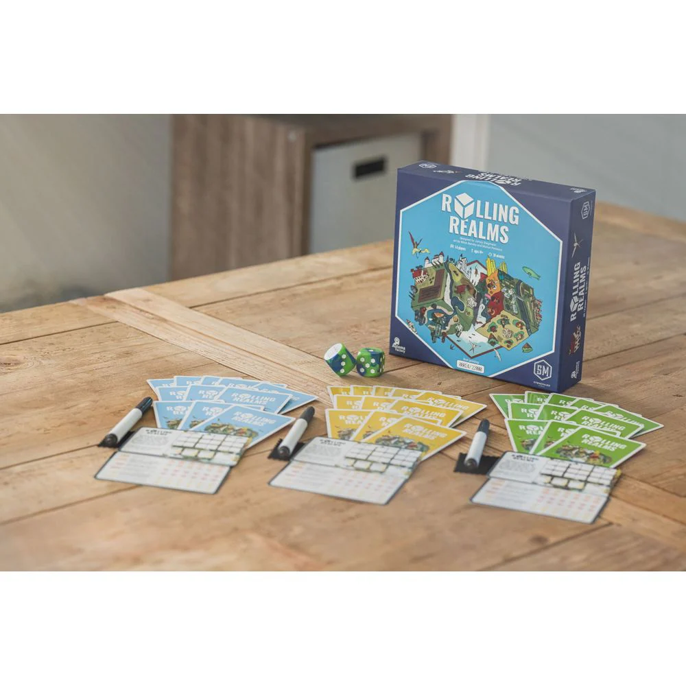 Stonemaier Games Rolling Realms Strategy Board Game, Roll-and-Write, Reusable Dry-Erase Components, Multi-Color, 1-6 Players, STM450 - Image 2