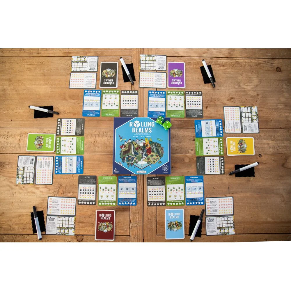 Stonemaier Games Rolling Realms Strategy Board Game, Roll-and-Write, Reusable Dry-Erase Components, Multi-Color, 1-6 Players, STM450 - Image 3