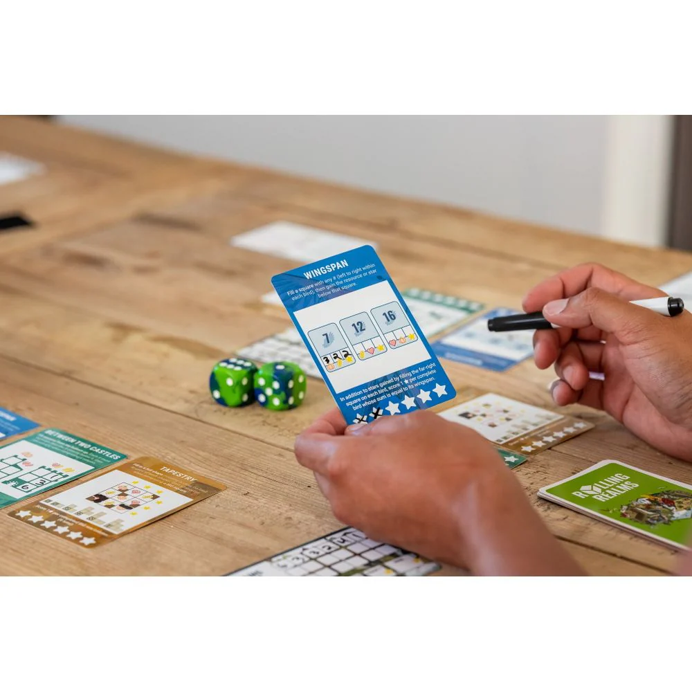 Stonemaier Games Rolling Realms Strategy Board Game, Roll-and-Write, Reusable Dry-Erase Components, Multi-Color, 1-6 Players, STM450 - Image 7