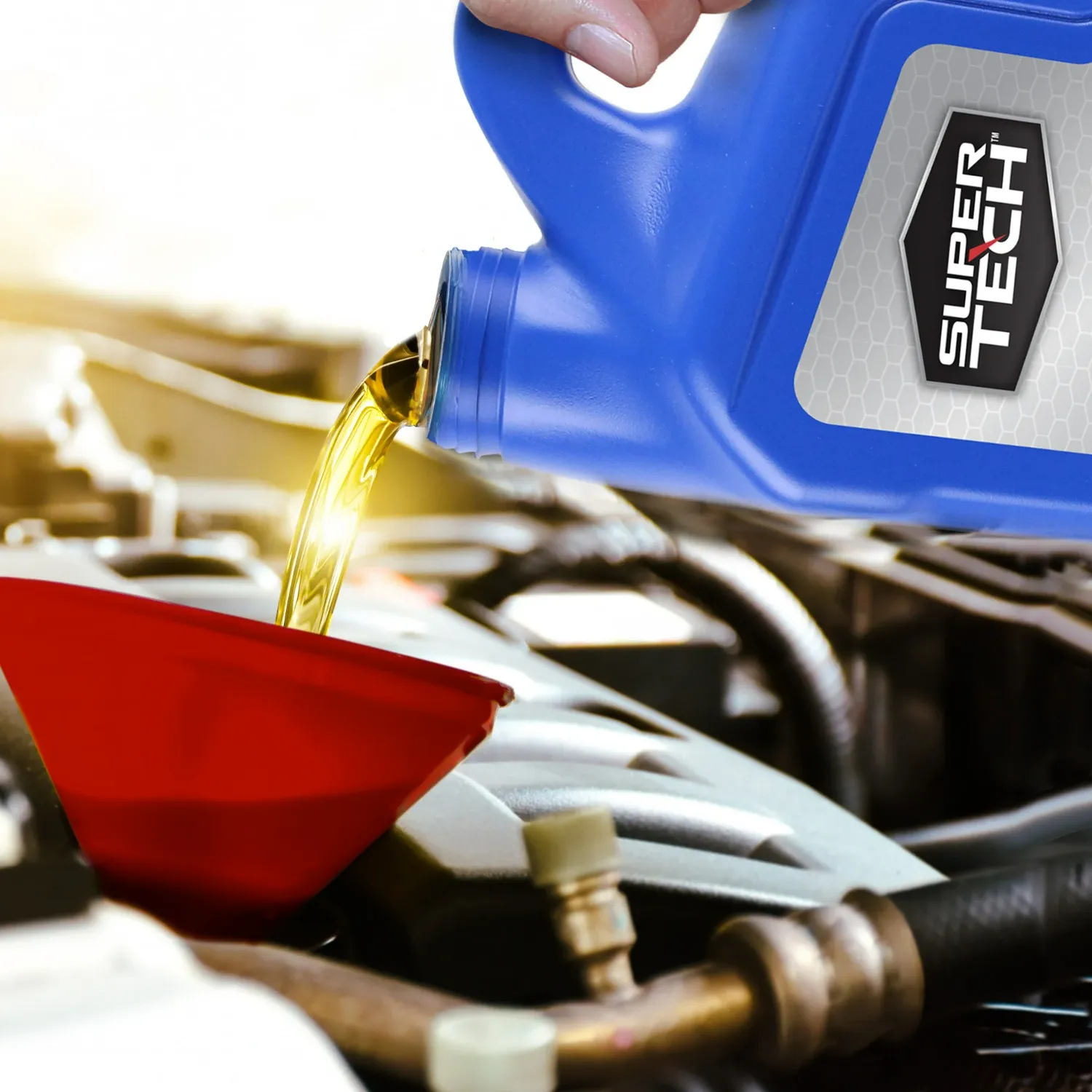 Super Tech All Mileage Synthetic Blend Motor Oil SAE 10W-40, 5 Quarts, Single - Image 3