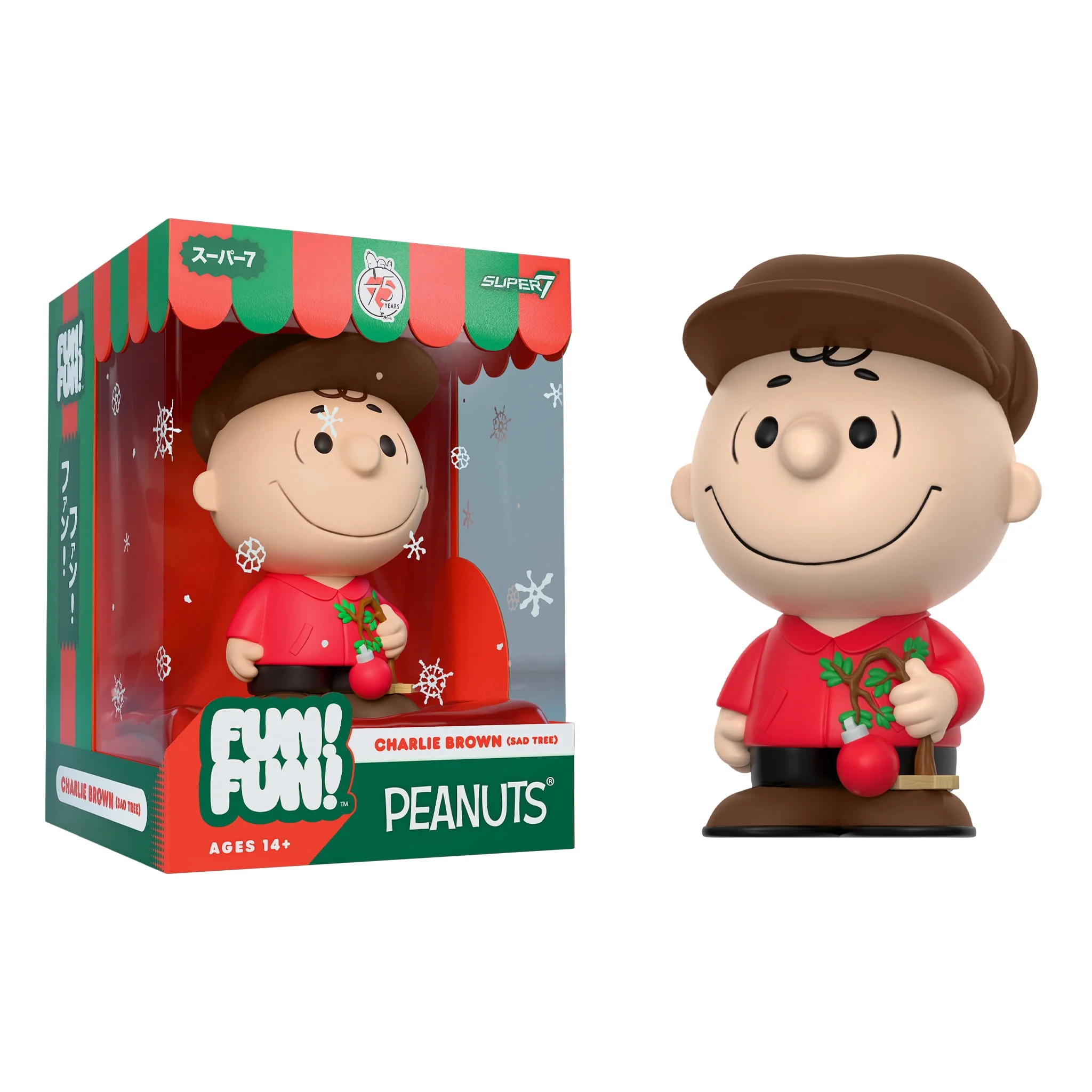 Super7 Peanuts FUN FUN Charlie Brown Sad Tree Vinyl Figure, 5 Inch, Multicolor - Image 2