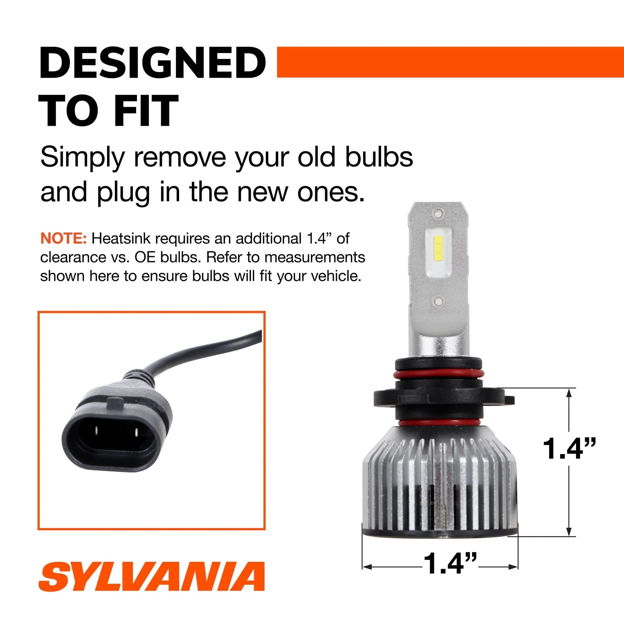 Sylvania 9005 LED Fog Light Bulbs, 6000K Cool White, Long-Lasting, No Polarity, Pack of 2 - Image 4