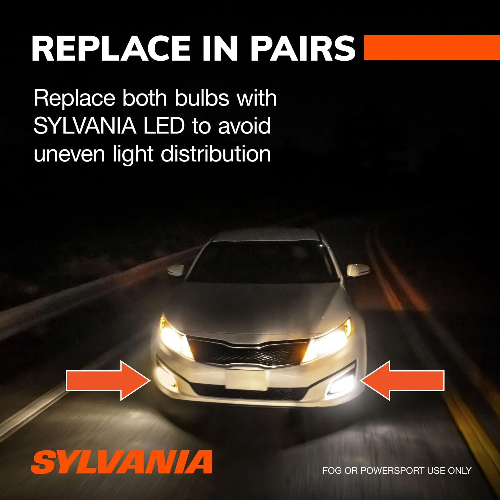 Sylvania 9005 LED Fog Light Bulbs, 6000K Cool White, Long-Lasting, No Polarity, Pack of 2 - Image 9