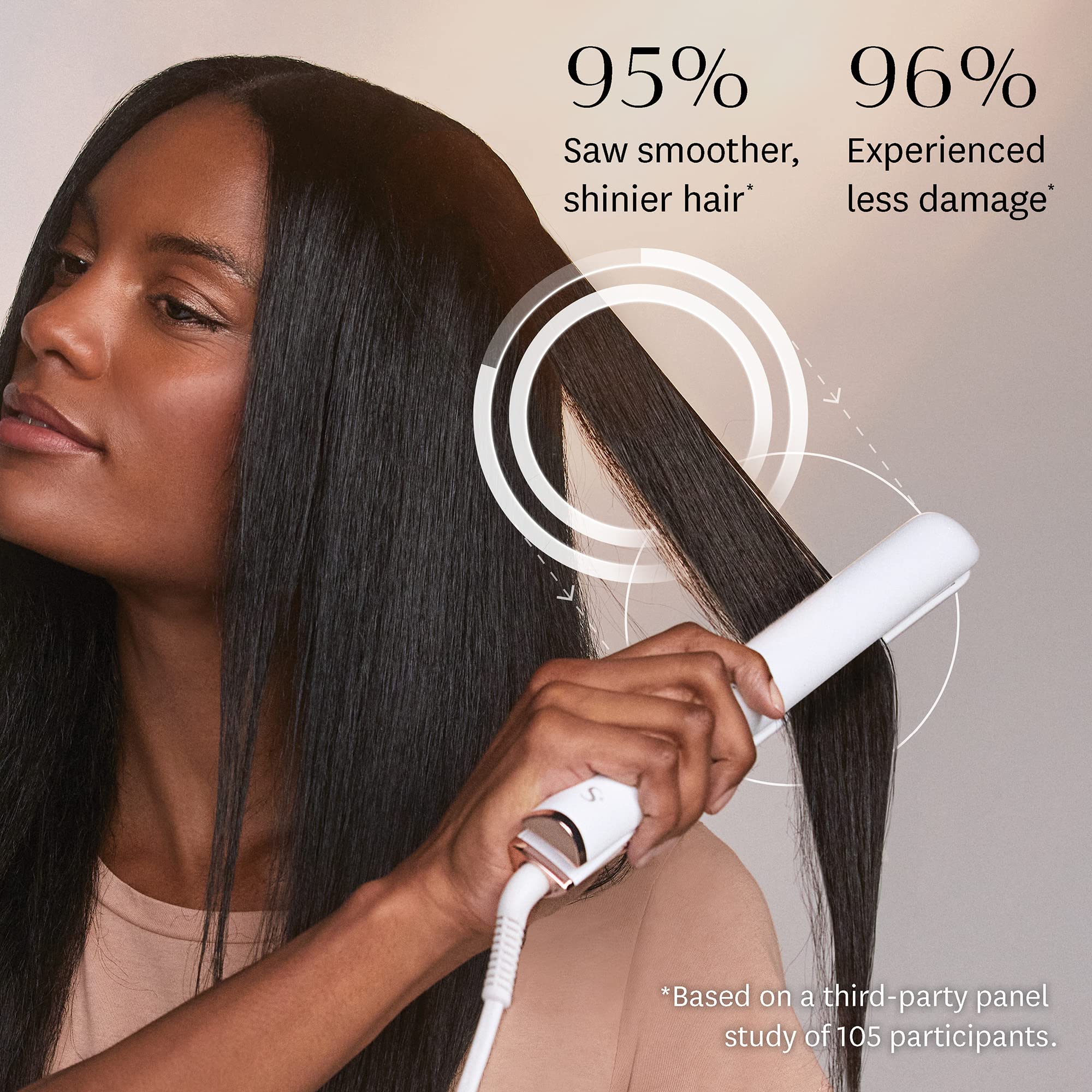 T3 Micro 77594 SinglePass StyleMax Professional 1" Ceramic Flat Iron with Custom Heat Automation, Satin Blush - Image 6